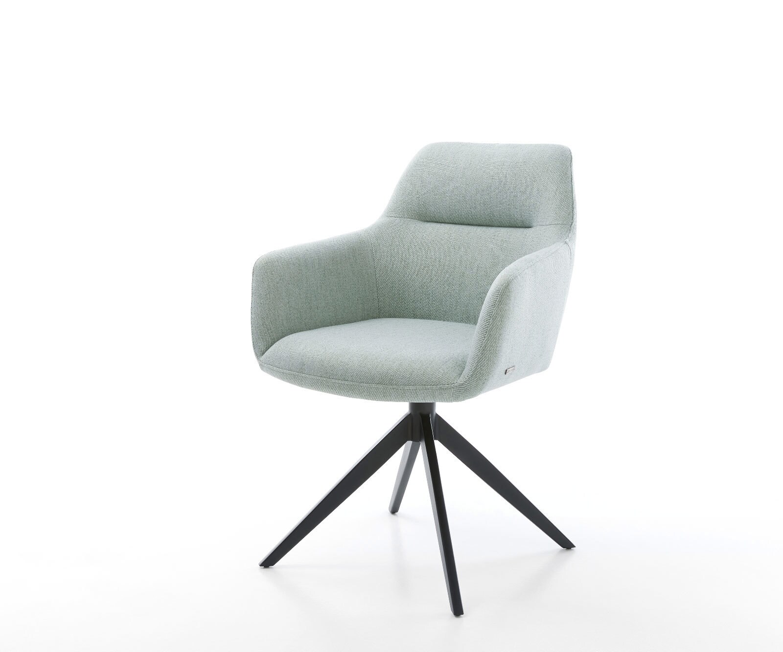 Chaise-pivotante Pejo-Flex rayures vert menthe pied croisé large noir pivotement sur 360° fonction bascule ressorts ensachés 1