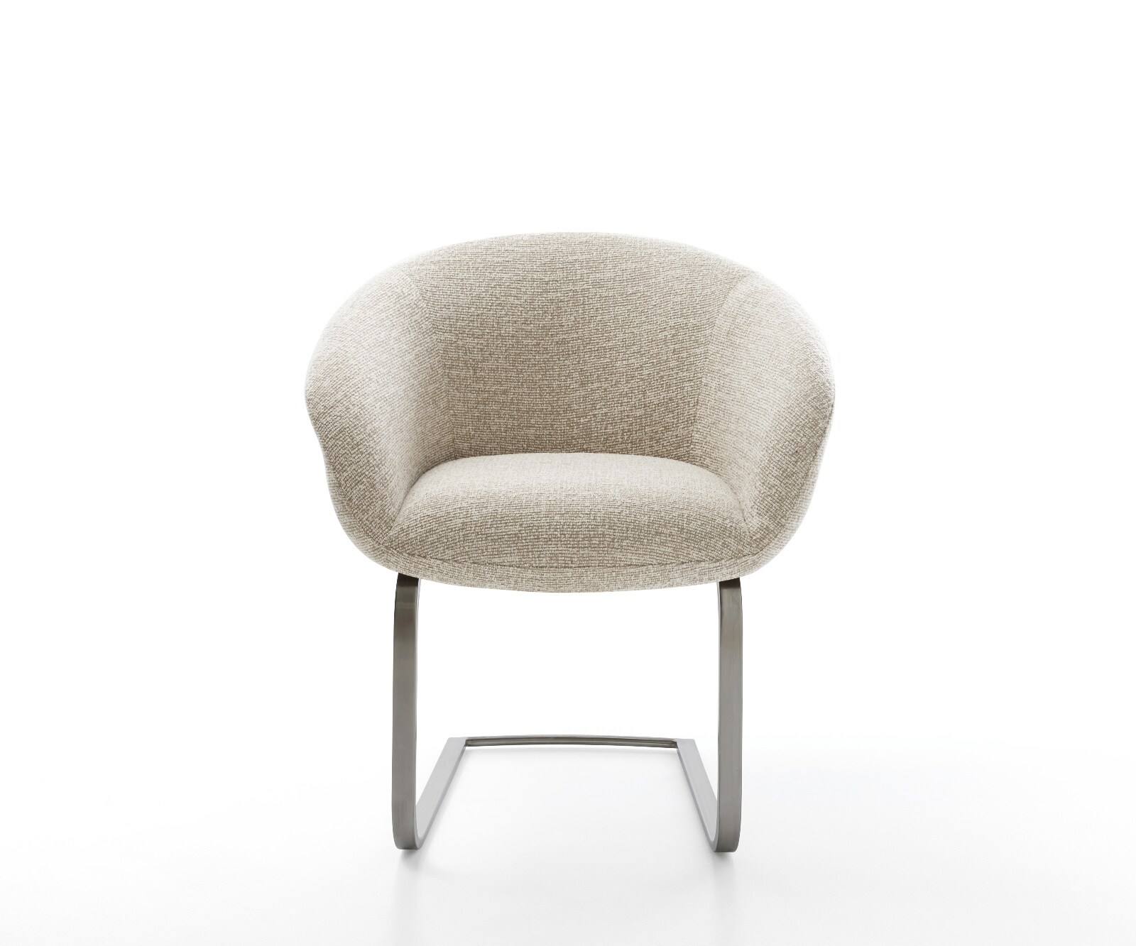Cantilever Vinka-Flex avec accoudoirs tissu tissé doux beige pied cantilever plat grafiete resorts ensachés 2