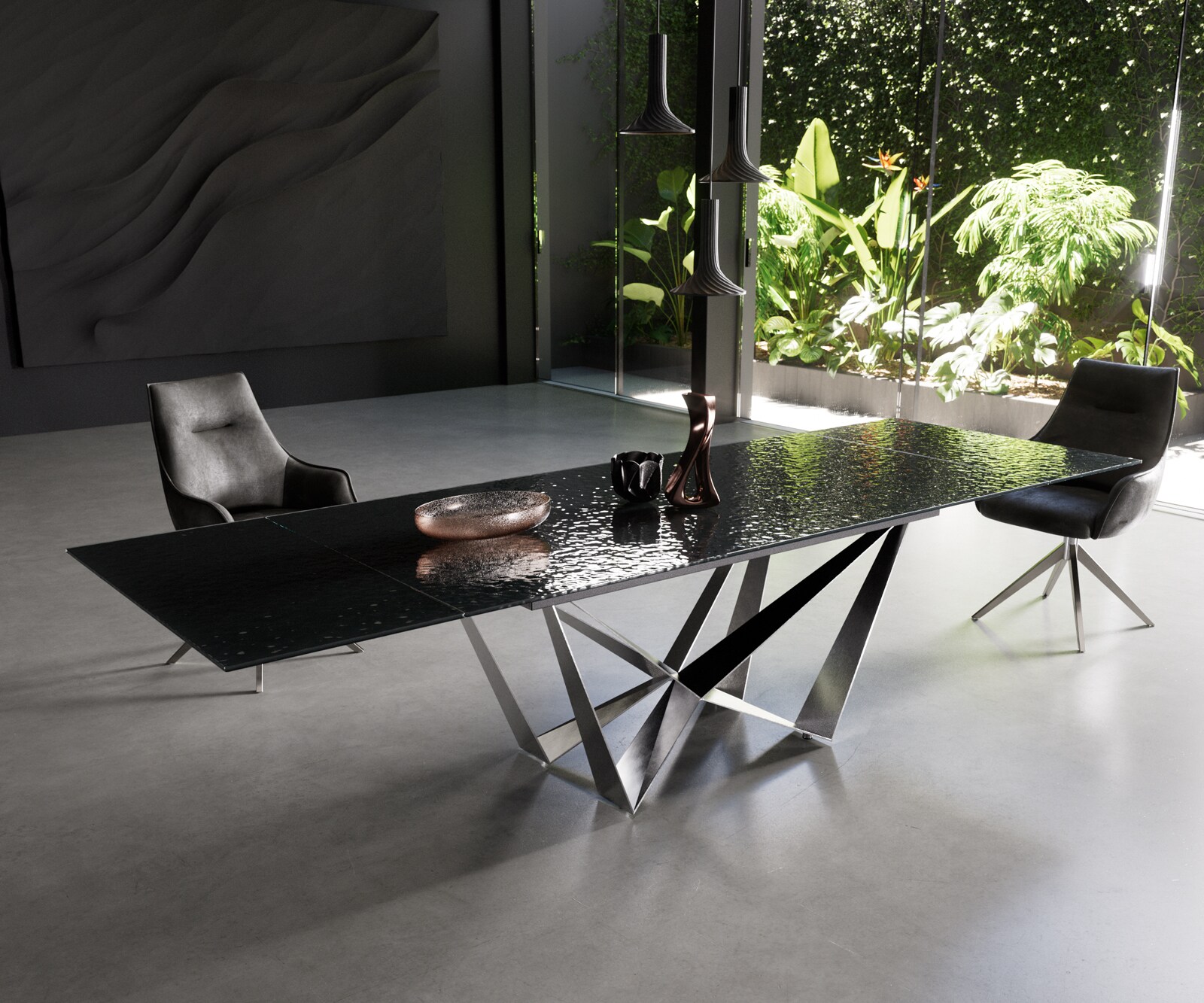Cadre de table Spider métal argenté pour tables extensibles de 180-220 cm 1