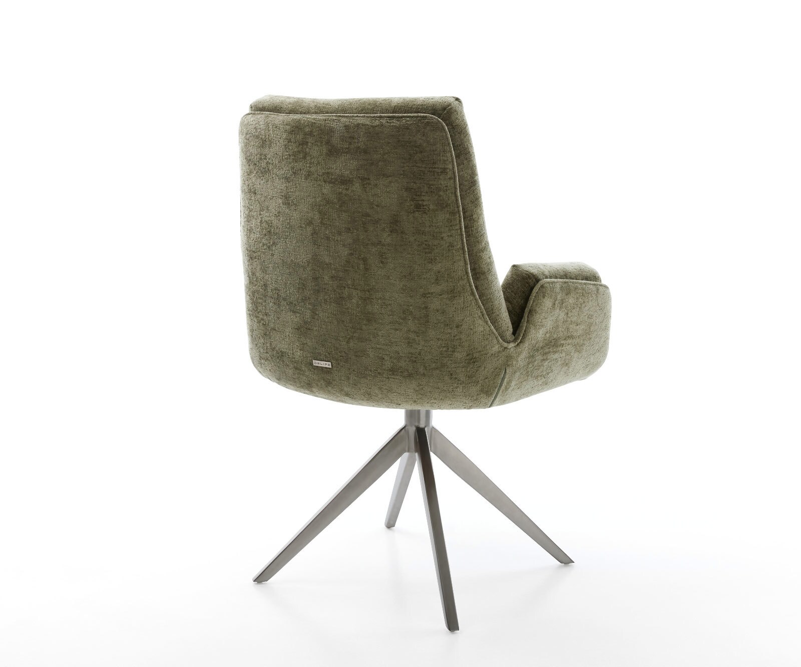 Chaise-pivotante Clea-Flex chenille olive pied croisé large grafiete pivotement sur 360° fonction bascule 5