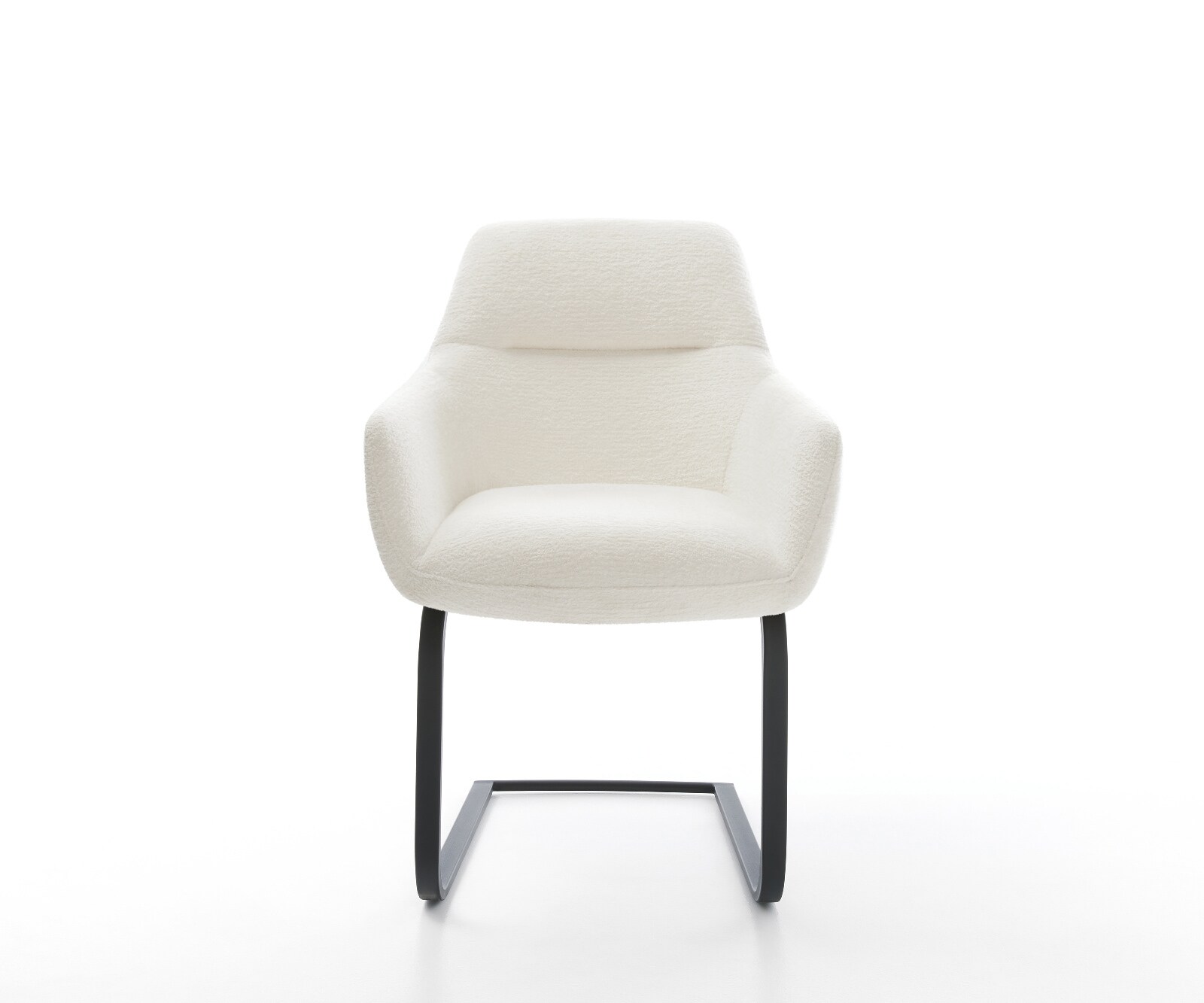 Cantilever Pejo-Flex bouclé doux beige pied cantilever plat noir resorts ensachés 2