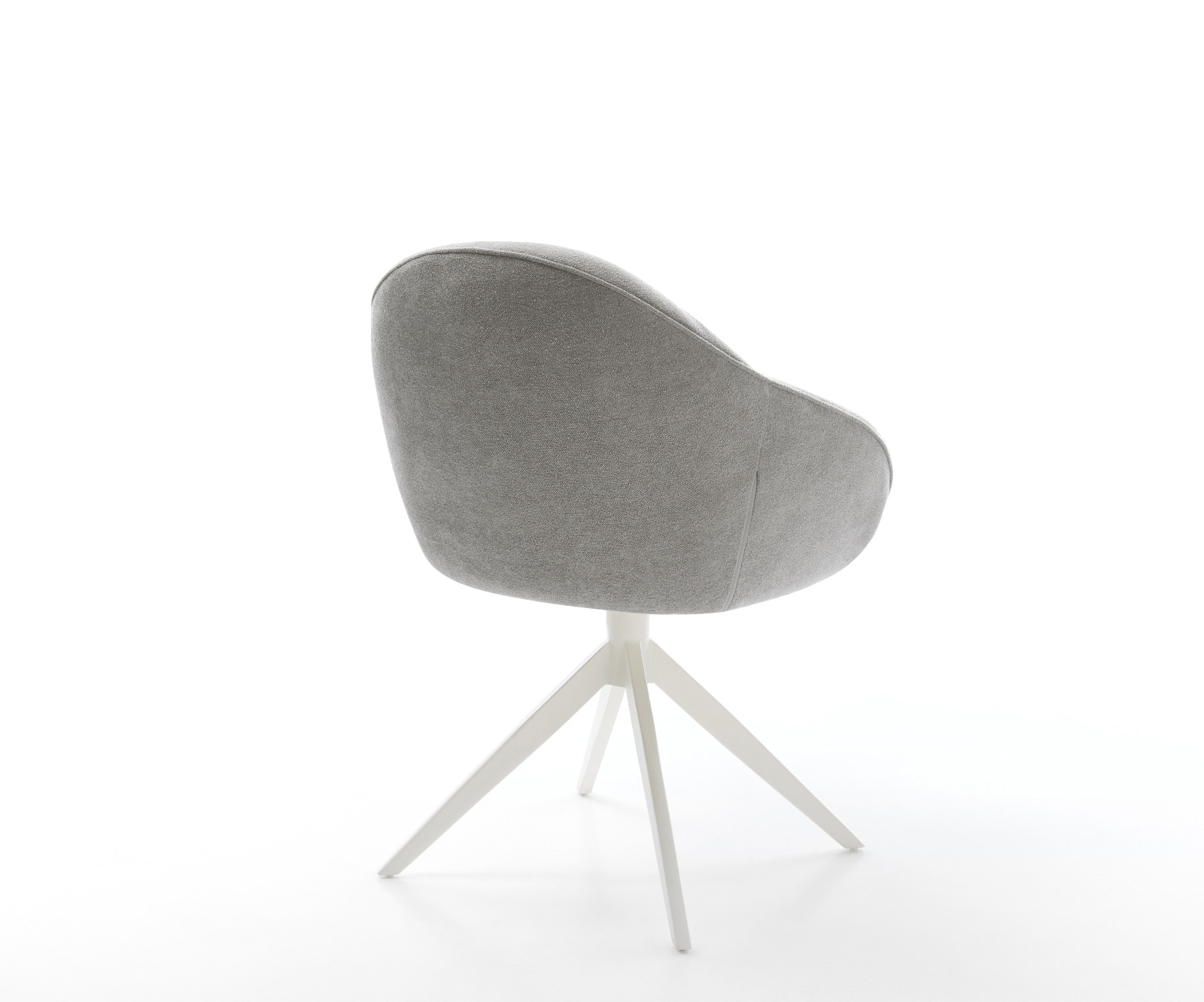 Chaise-pivotante Gaio-Flex tissu structuré doux gris pied croisé large blanc pivotement sur 360° fonction bascule 4 Chaise-pivotante Gaio-Flex tissu structuré doux gris pied croisé large blanc pivotement sur 360° fonction bascule 4