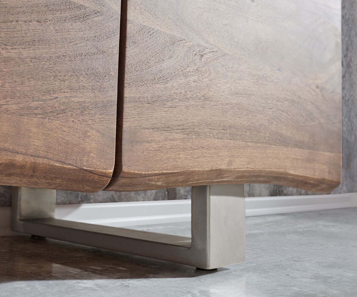 Commode Live-Edge 172 cm acacia marron 4 portes 4 tiroirs 6