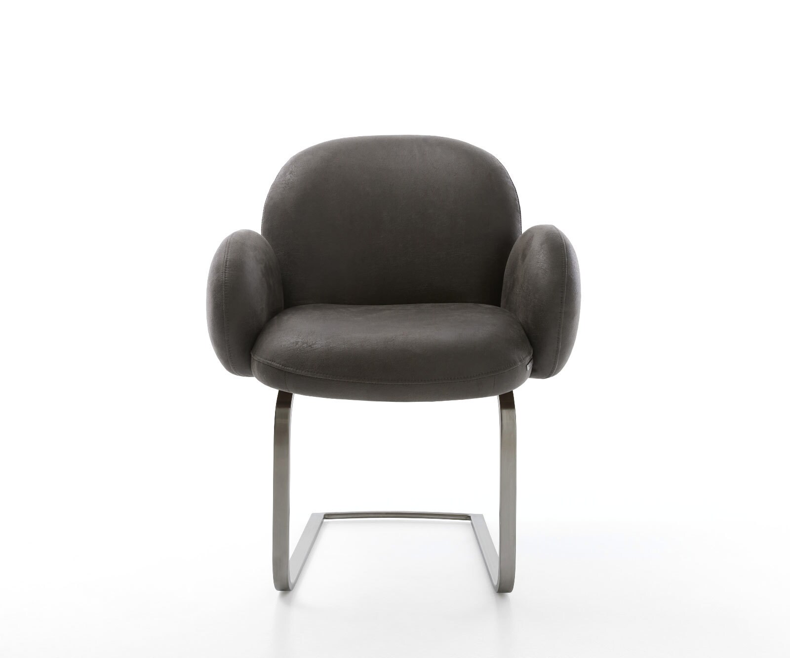 Cantilever Nube-Flex mit Armlehnen microvelours anthracite vintage pied cantilever plat grafiete ressorts ensachés 2