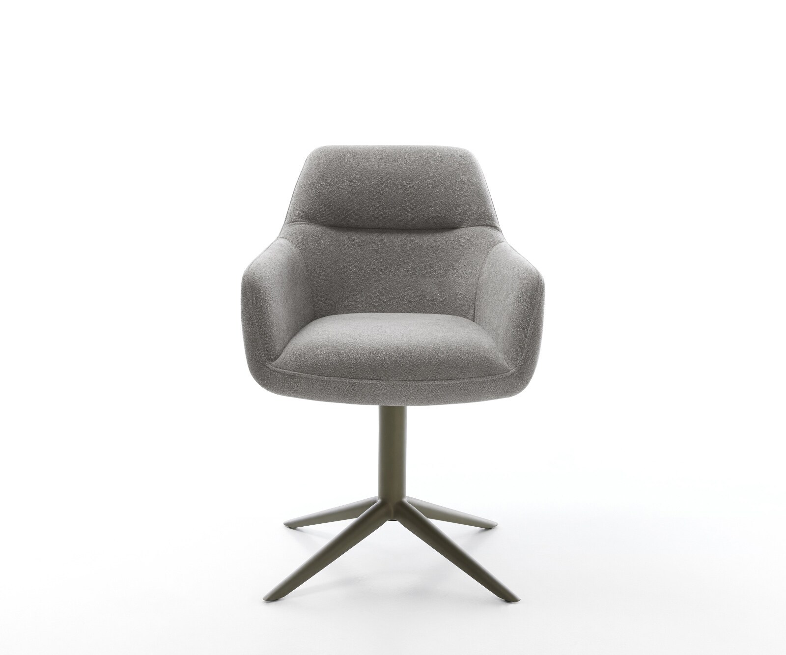 Chaise-pivotante Pejo-Flex tissu structuré doux gris pied de chaise 4 branches aspect titane pivotement sur 360° fonction bascule resorts ensachés 2