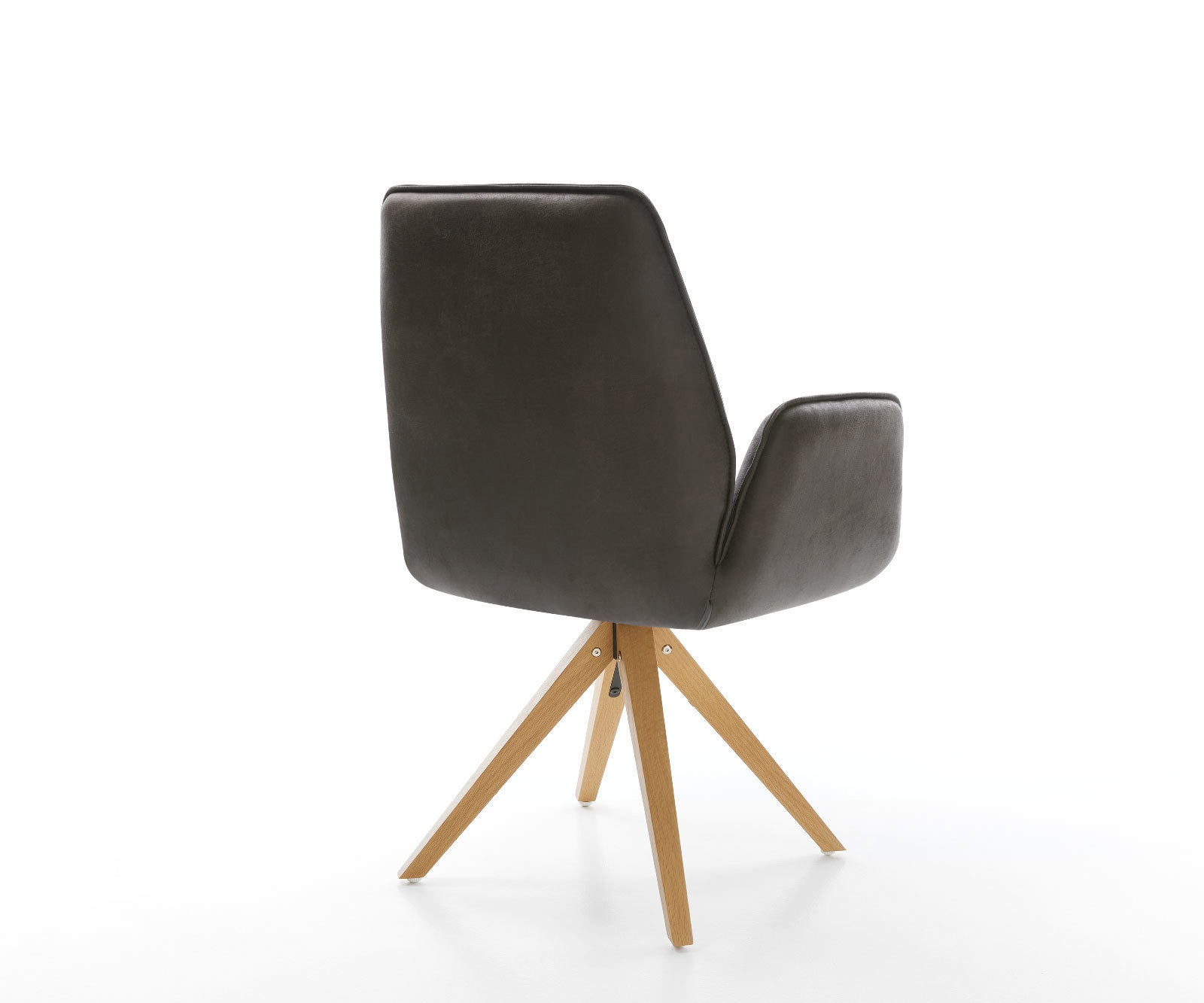 Chaise-de-salle-à-manger Zoa-Flex microvelours anthracite vintage pied en bois angulaire naturel ressorts ensachés 4 Chaise-de-salle-à-manger Zoa-Flex microvelours anthracite vintage pied en bois angulaire naturel ressorts ensachés 4