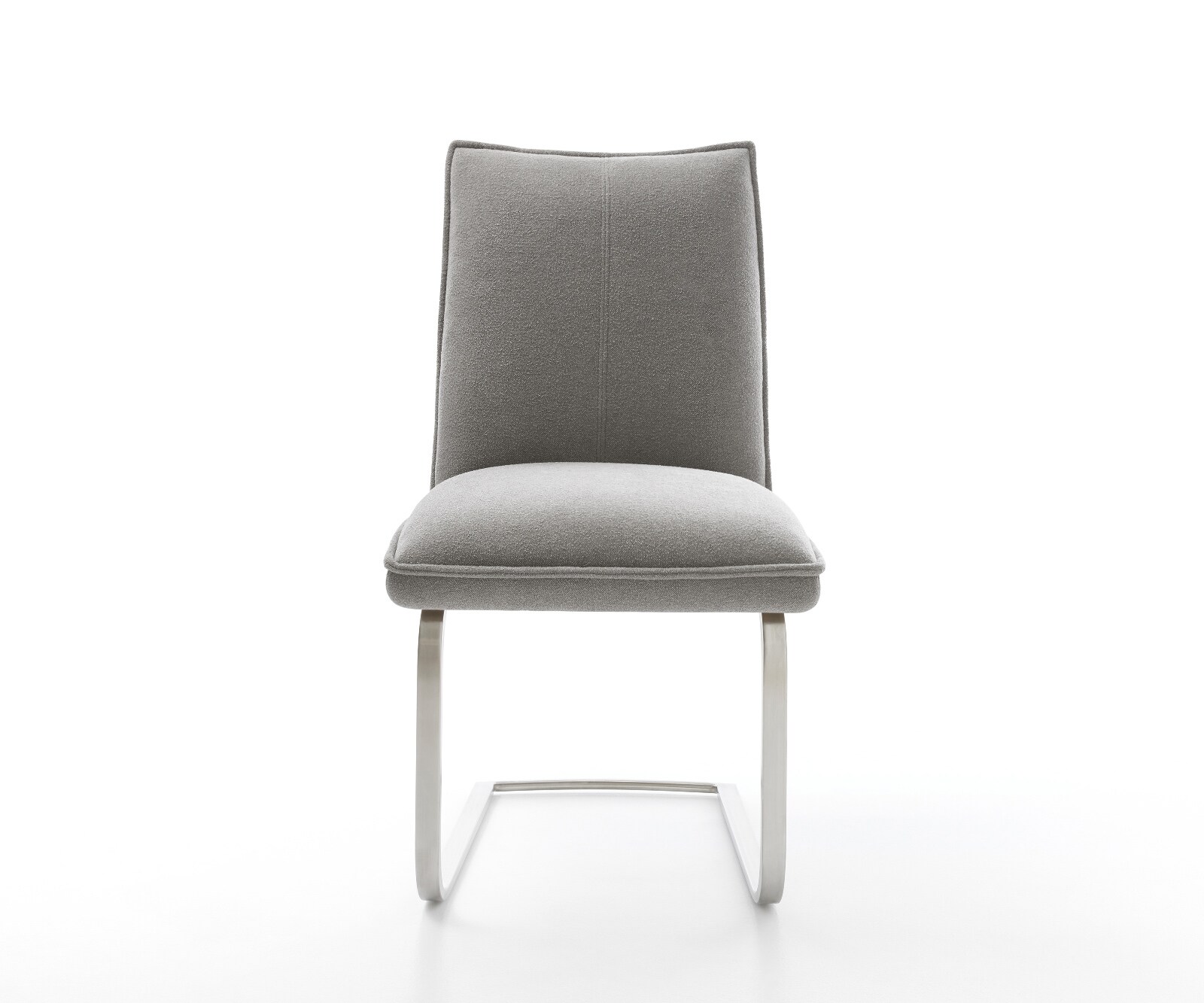 Cantilever Lelio-Flex tissu structuré doux gris pied cantilever plat acier inoxydable resorts ensachés 2