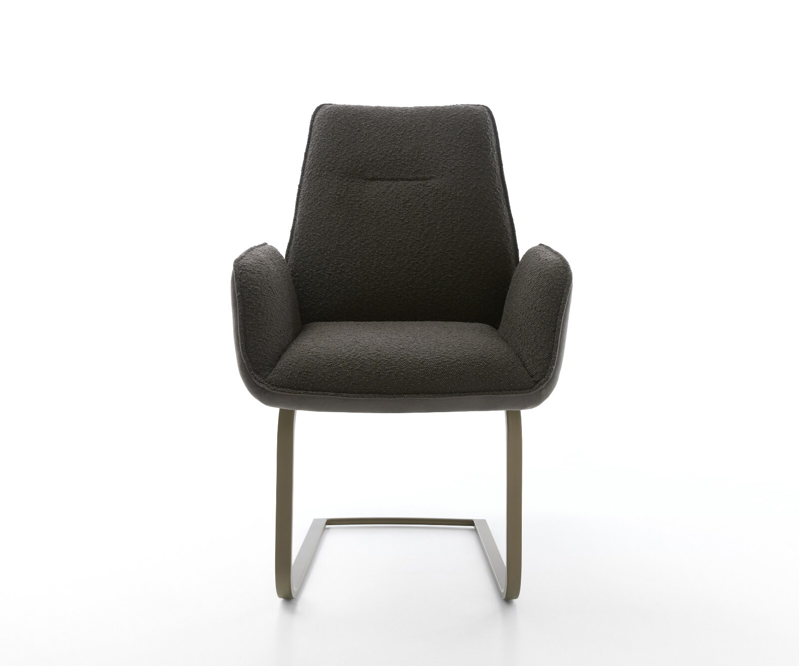 Cantilever Zoa-Flex tissu mixte noir pied cantilever plat aspect titane ressorts ensachés 1