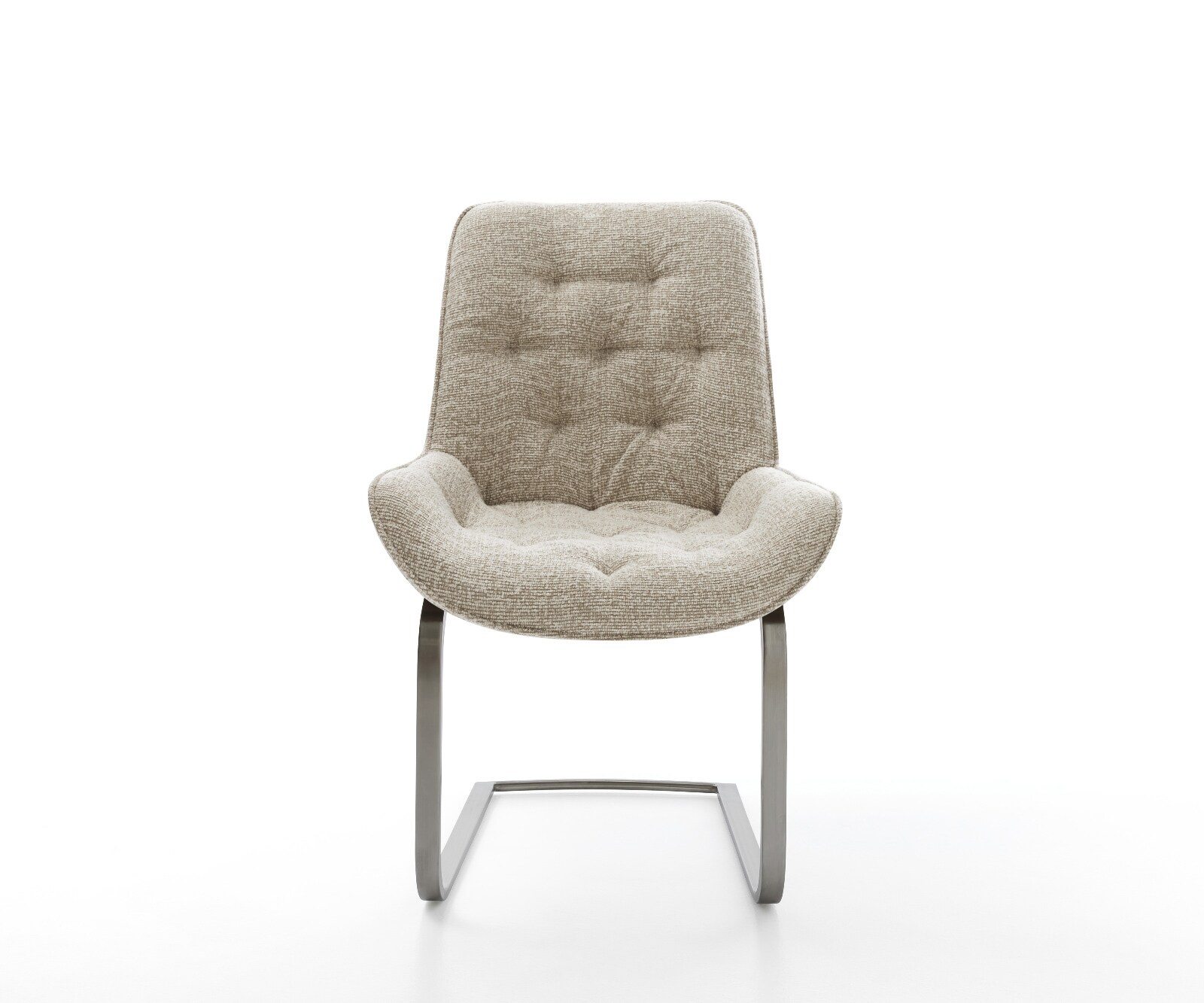 Cantilever Taimi-Flex tissu tissé doux beige pied cantilever plat grafiete 2