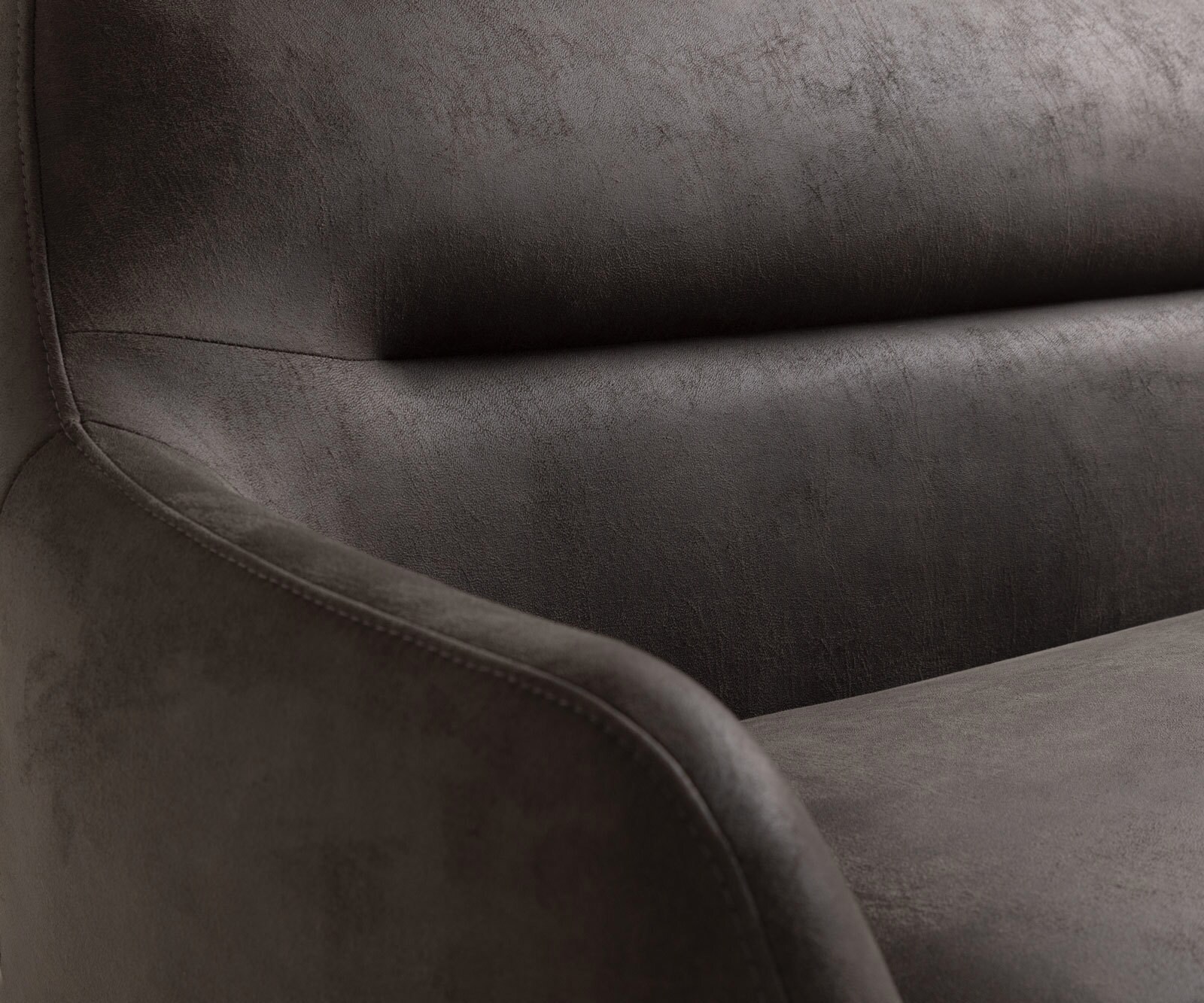 Banc-de-salle-à-manger Taya-Flex 285x190 cm microfibre antracite vintage pied croisé angulaire noir ressort ensaché liens 7