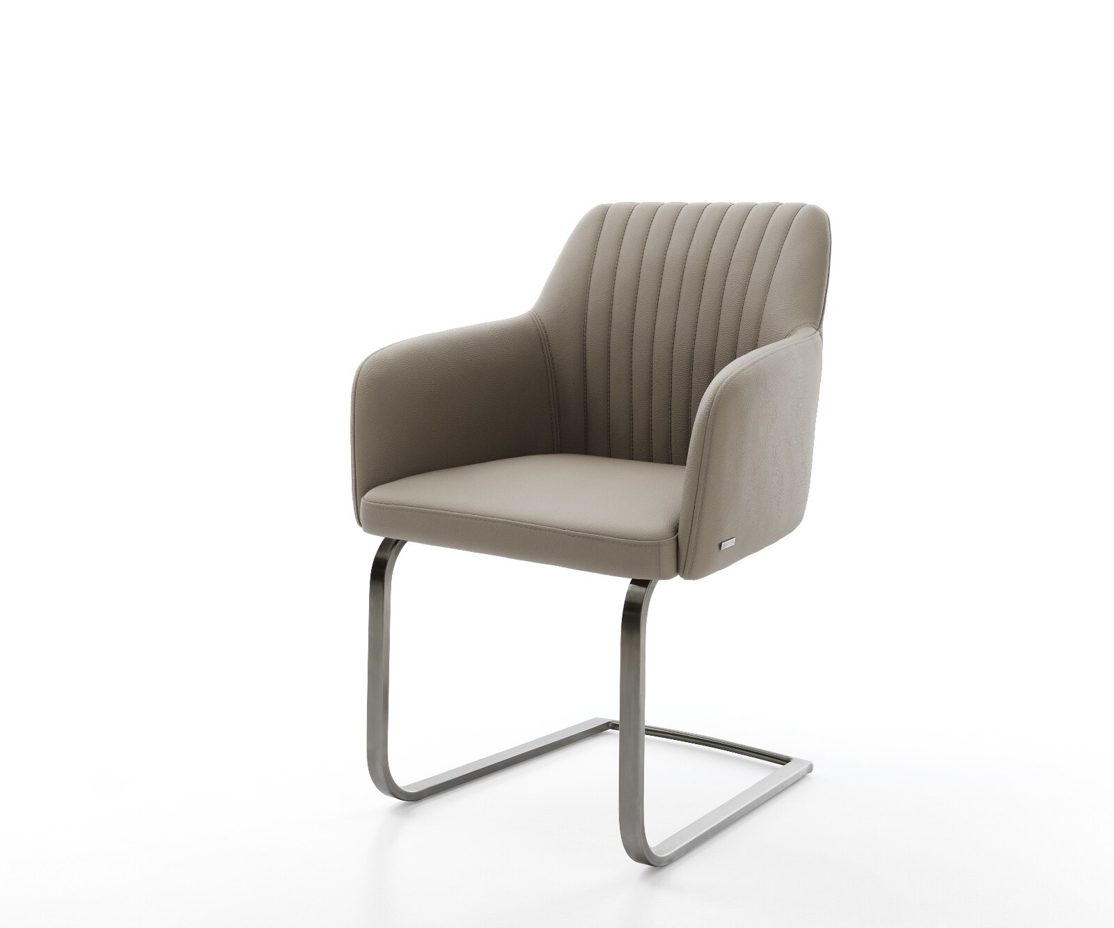 Cantilever Greg-Flex cuir de vache couleur boue pied cantilever plat grafiete ressorts ensachés 1