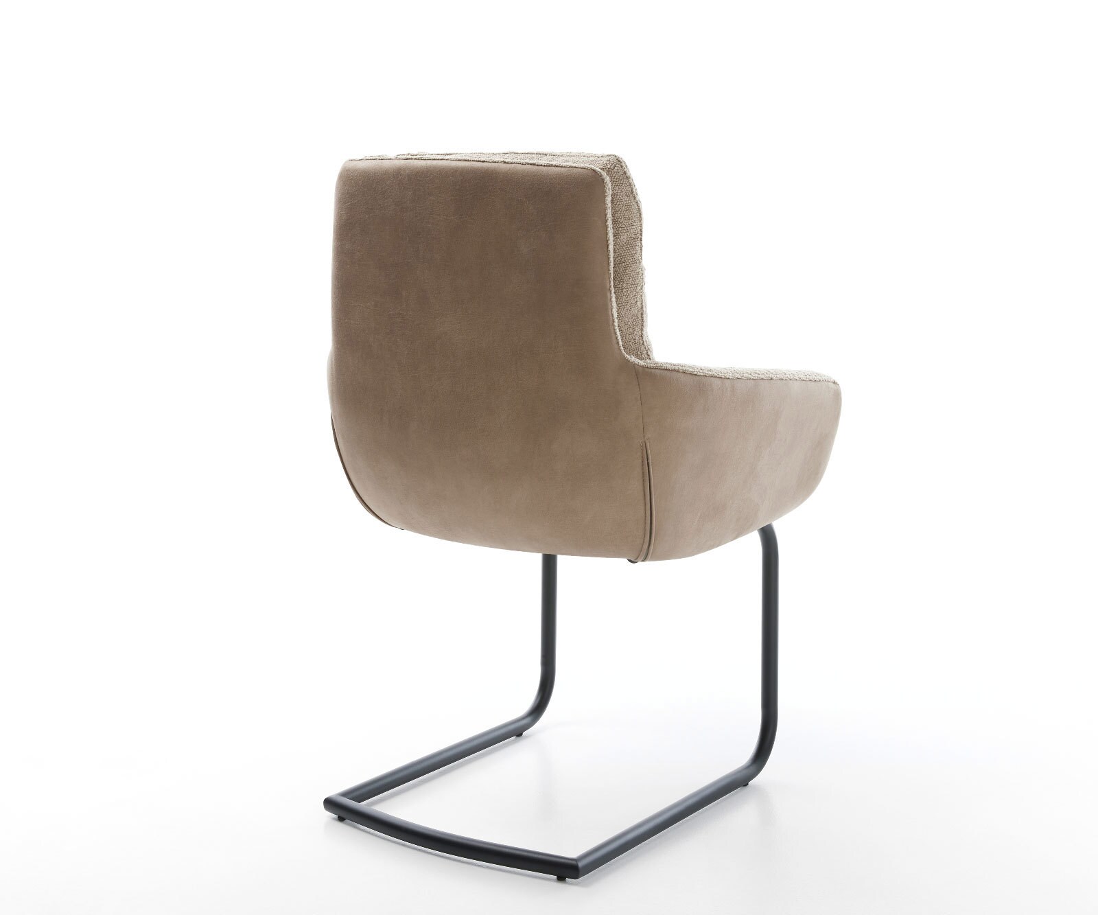 Cantilever Abelia-Flex avec accoudoirs tissu mixte couleur boue pied cantilever rond noir 4 Cantilever Abelia-Flex avec accoudoirs tissu mixte couleur boue pied cantilever rond noir 4