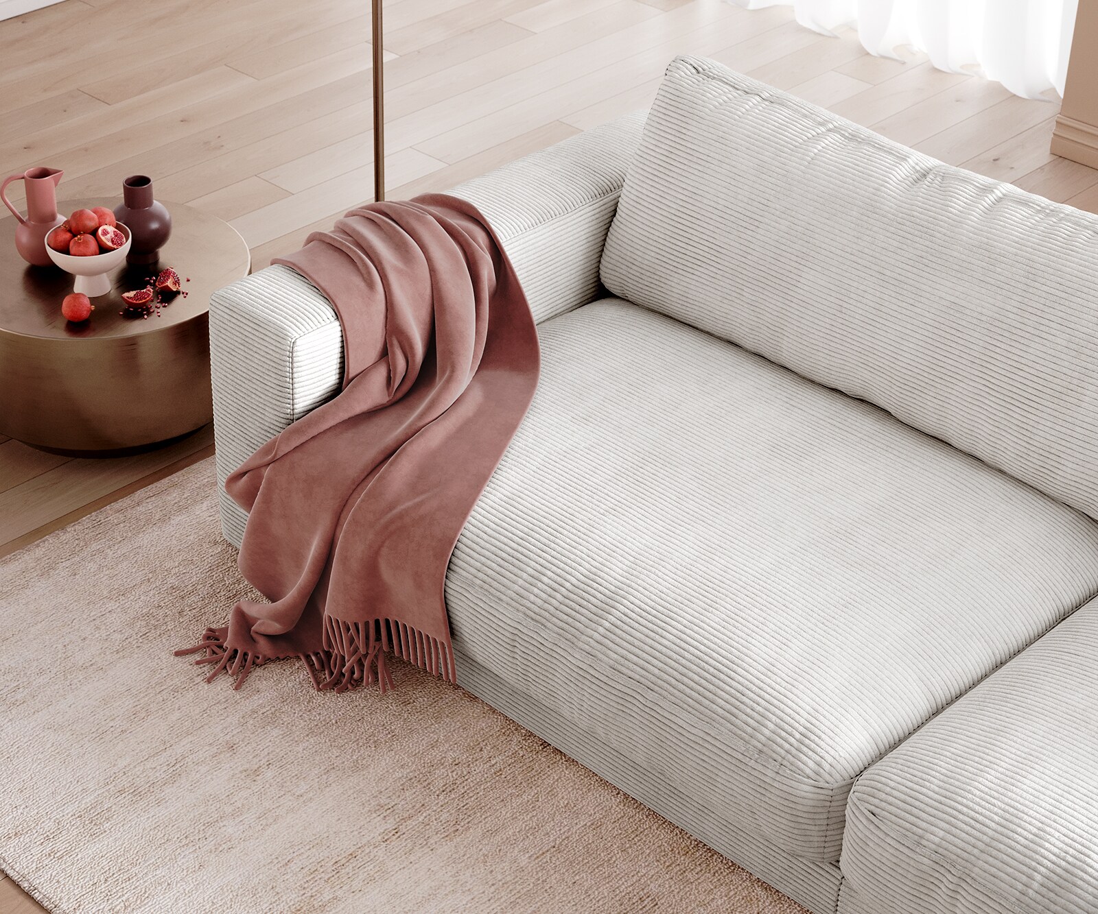 Grand-canapé Cubico 290x120 cm Cordon Beige 5