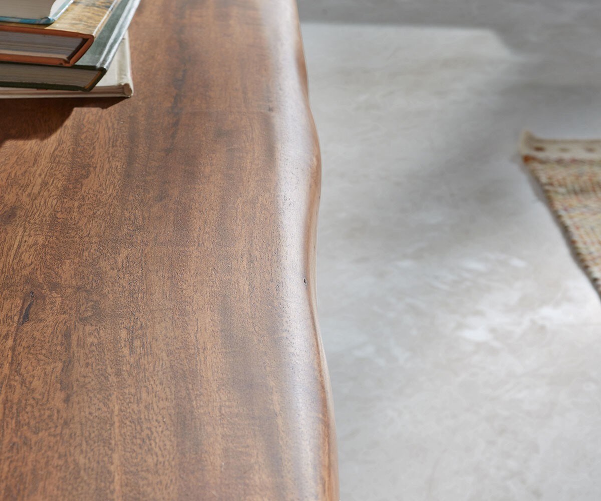 Meuble-TV Live-Edge 230 cm acacia massif marron 4 tiroirs 4