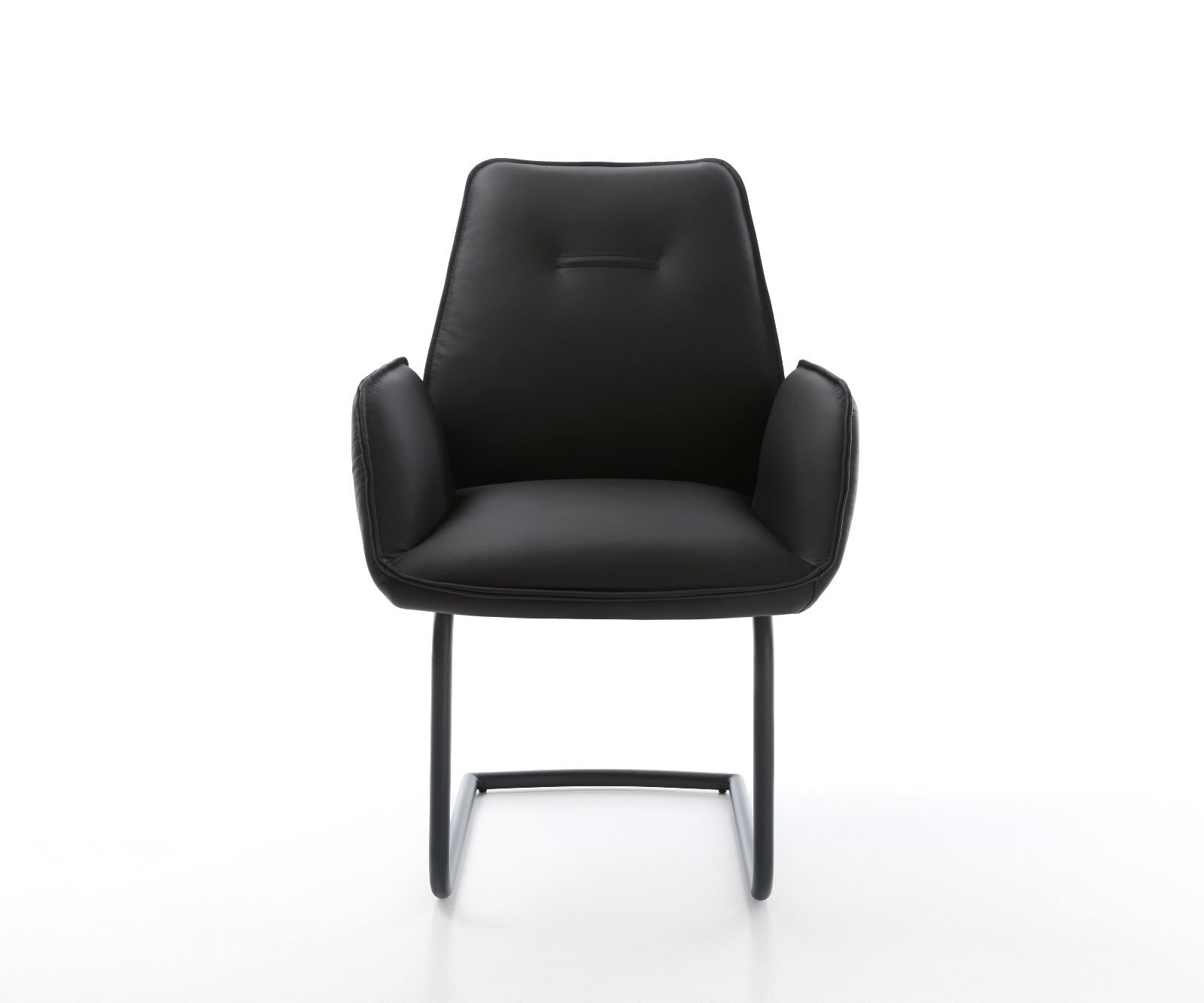Cantilever Zoa-Flex cuir de vache noir pied cantilever rond noir ressorts ensachés 1 Cantilever Zoa-Flex cuir de vache noir pied cantilever rond noir ressorts ensachés 1