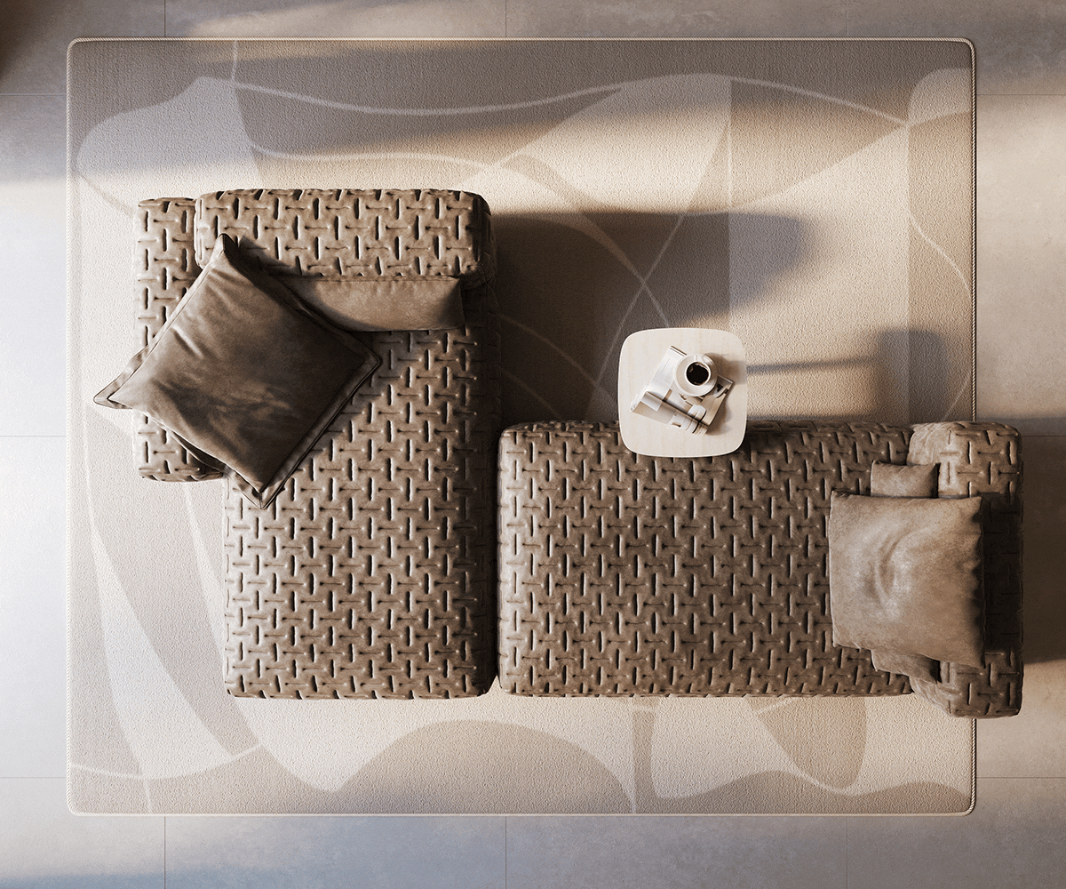 Canapé d'angle Freestyle 310x200 cm Tissu microfibre Taupe Vintage matelassé 5