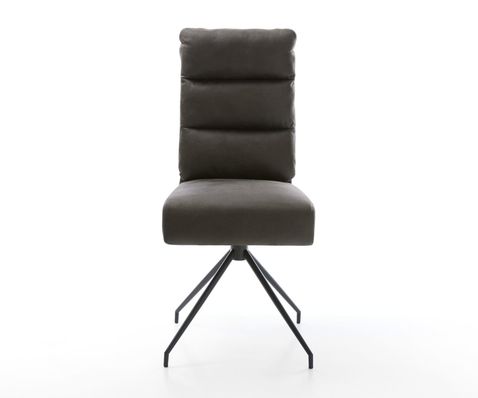 Chaise-de-salle-à-manger Pela-Flex microvelours anthracite vintage pied croisé conique noir ressorts ensachés 1 Chaise-de-salle-à-manger Pela-Flex microvelours anthracite vintage pied croisé conique noir ressorts ensachés 1