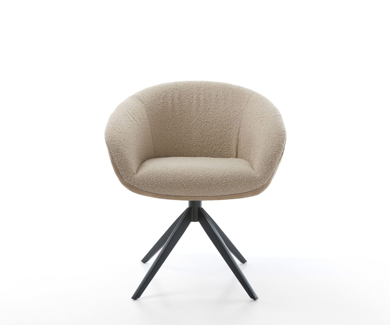 Chaise-pivotante Vinka-Flex tissu mixte boue pied croisé large noir pivotement sur 360° fonction bascule ressorts ensachés 2
