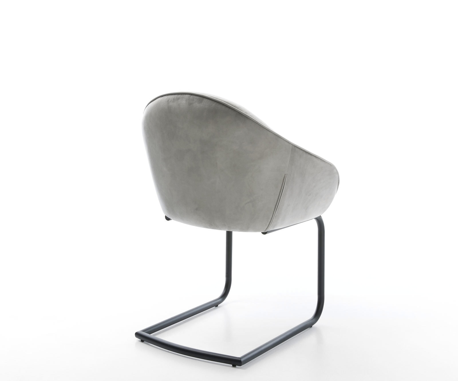 Cantilever Gaio-Flex velours gris pied cantilever rond noir 4 Cantilever Gaio-Flex velours gris pied cantilever rond noir 4