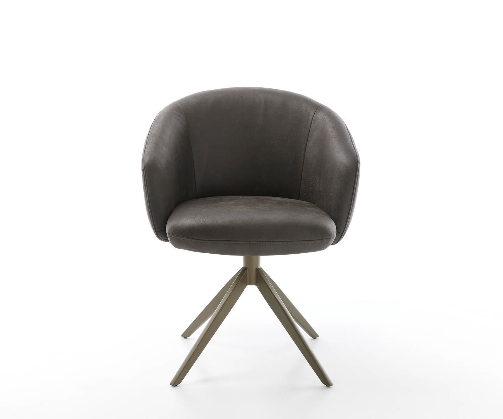 Chaise-pivotante Caja-Flex avec accoudoirs microvelours anthracite vintage pied croisé large aspect titane pivotement sur 360° ressorts ensachés 1 Chaise-pivotante Caja-Flex avec accoudoirs microvelours anthracite vintage pied croisé large aspect titane pivotement sur 360° ressorts ensachés 1