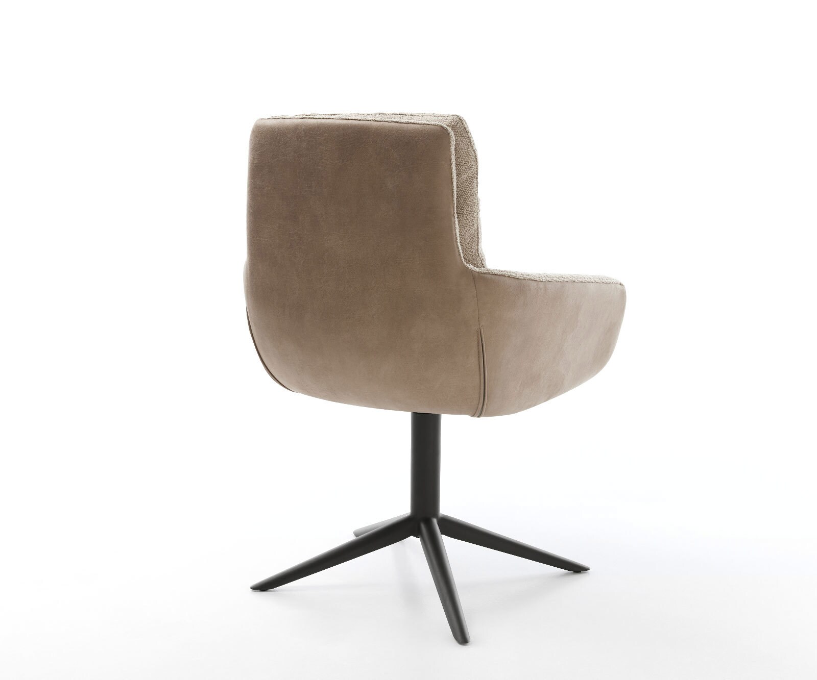 Chaise-pivotante Abelia-Flex avec accoudoirs tissu mixte couleur boue pied de chaise 4 branches noir pivotement sur 360° fonction bascule 4 Chaise-pivotante Abelia-Flex avec accoudoirs tissu mixte couleur boue pied de chaise 4 branches noir pivotement sur 360° fonction bascule 4