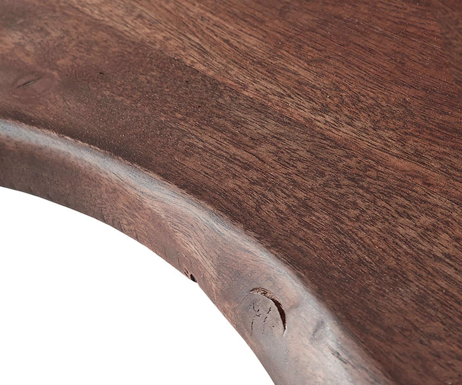 Table-à-manger Edge 200x100 acacia marron acier inoxydable mince Live-Edge 4 Table-à-manger Edge 200x100 acacia marron acier inoxydable mince Live-Edge 4