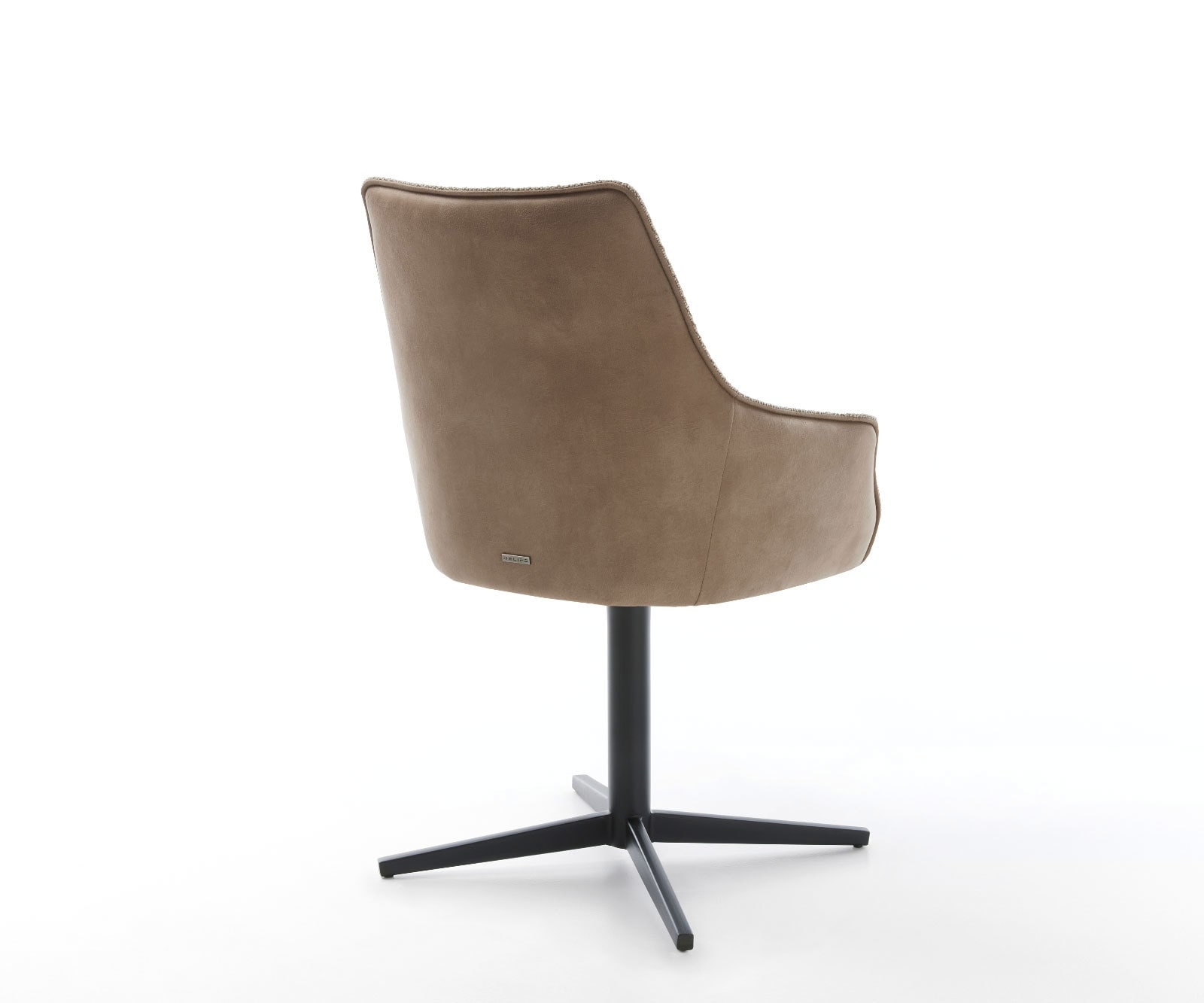 Chaise-pivotante Alja-Flex avec accoudoirs tissu mixte couleur boue pied de chaise 4 branches noir pivotement sur 360° ressorts ensachés 4 Chaise-pivotante Alja-Flex avec accoudoirs tissu mixte couleur boue pied de chaise 4 branches noir pivotement sur 360° ressorts ensachés 4