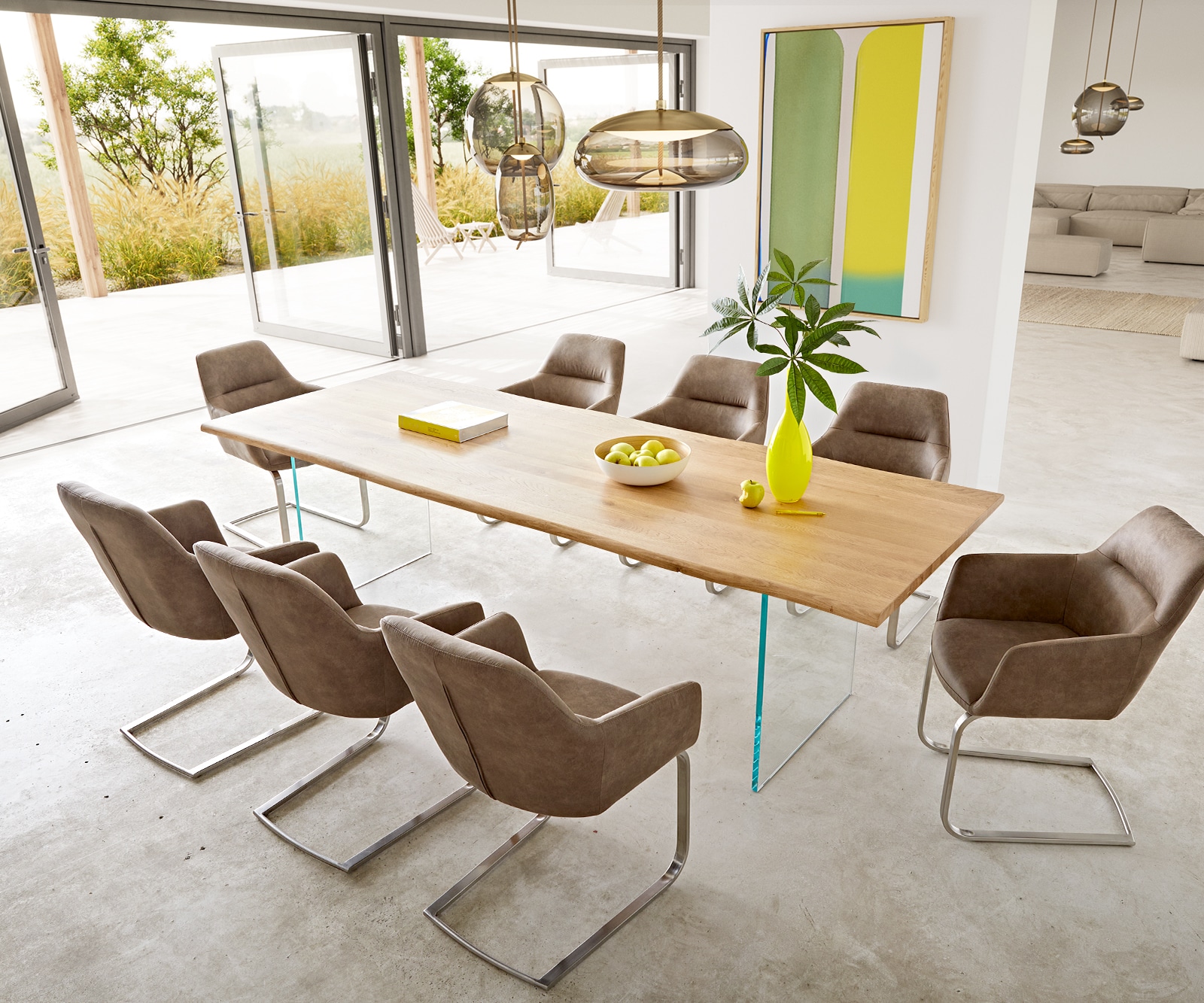 Table à manger Edge 260x100x2,5-3 chêne nature verre Live-Edge 6 Table à manger Edge 260x100x2,5-3 chêne nature verre Live-Edge 6