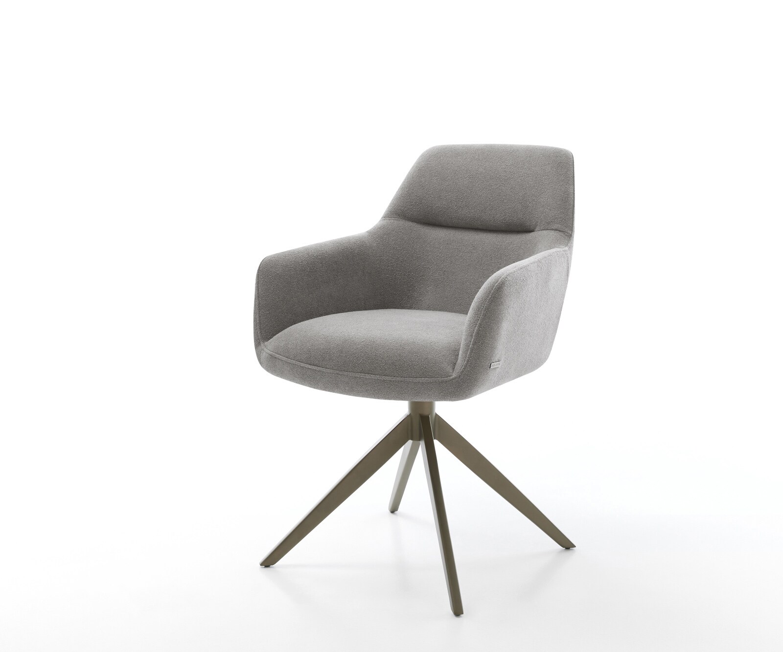 Chaise-pivotante Pejo-Flex tissu structuré doux gris pied croisé large aspect titane pivotement sur 360° fonction bascule resorts ensachés 1