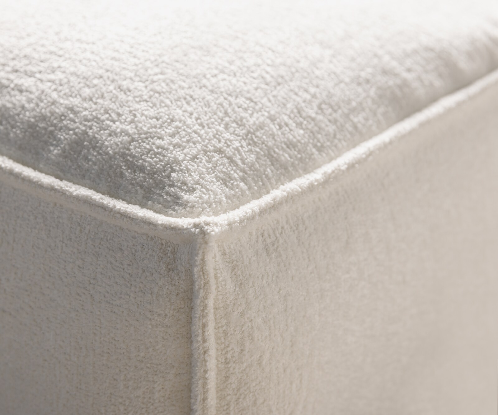 Canapé d'angle Freestyle 310x200 cm Bouclé doux Beige couture plate 4