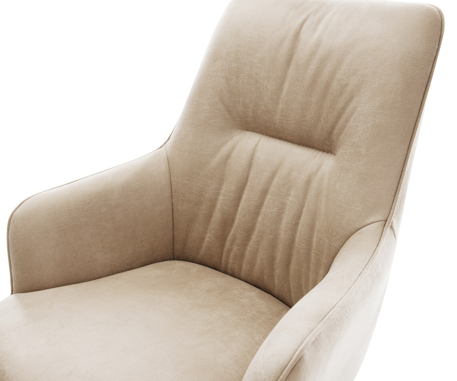 Cantilever Zelia-Flex avec accoudoirs microfibre beige vintage pied cantilever plat grafiete ressorts ensachés 4