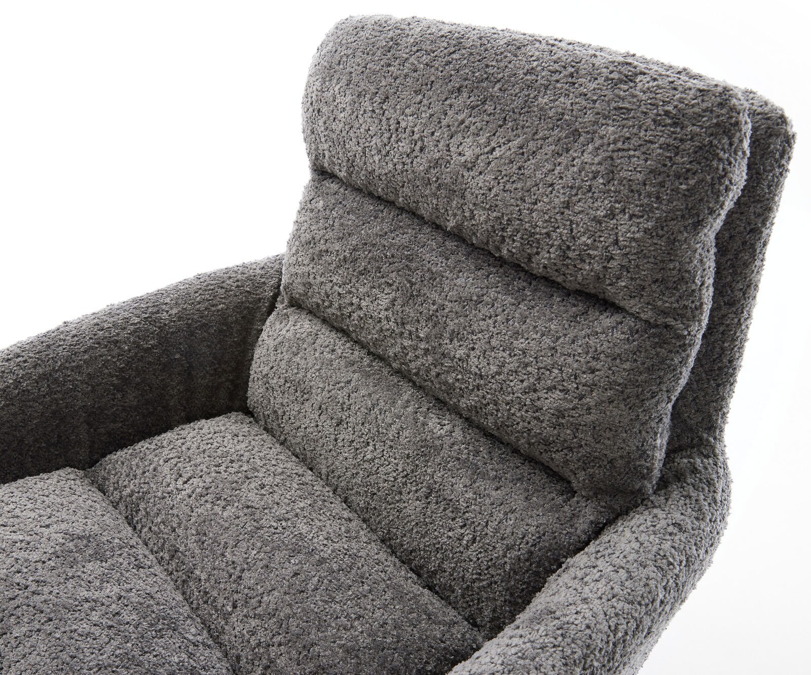 Cantilever Abelia-Flex avec accoudoirs bouclé gris pied cantilever plat grafiete 4
