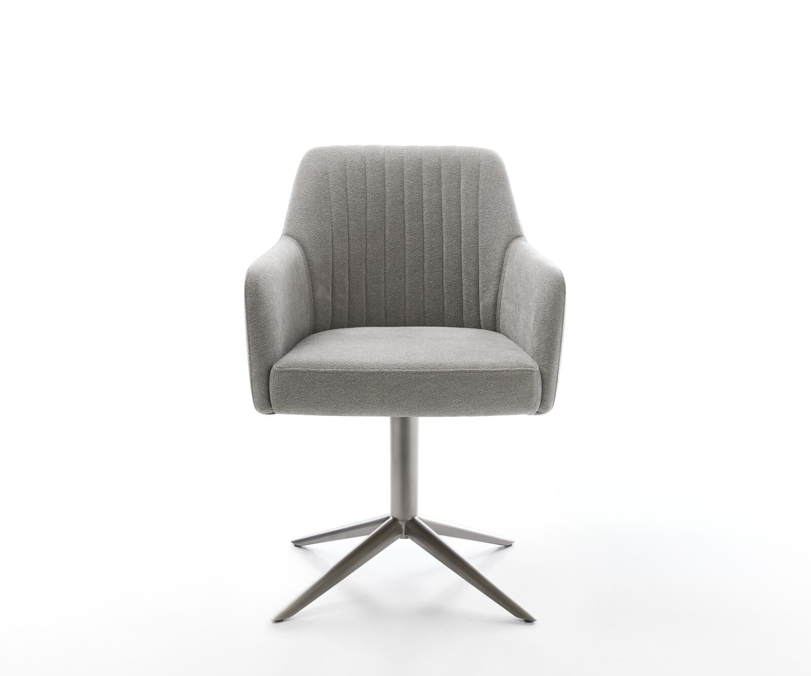 Chaise-pivotante Greg-Flex tissu structuré doux gris pied de chaise 4 branches grafiete pivotement sur 360° fonction bascule resorts ensachés 2