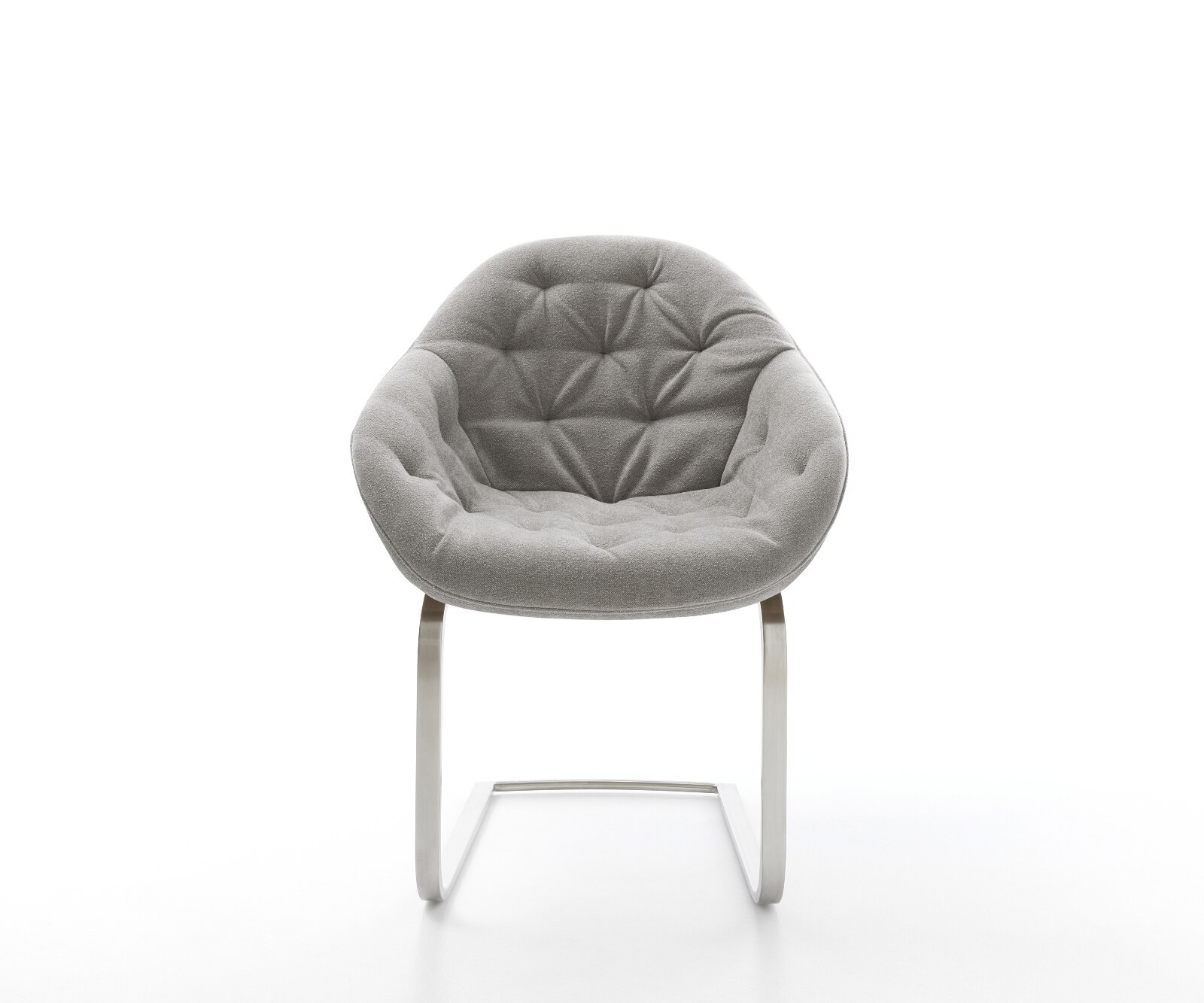 Cantilever Gaio-Flex tissu structuré doux gris pied cantilever plat acier inoxydable 1