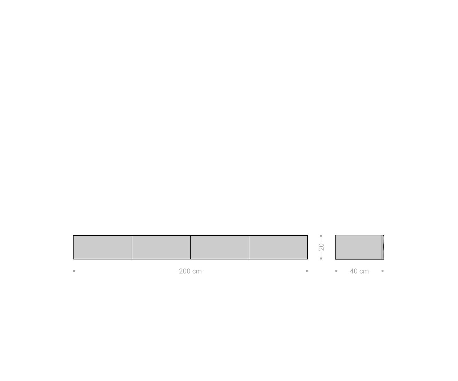 Meuble-TV  New Live-Edge 200 cm acacia naturel 4 portes flottantes 8