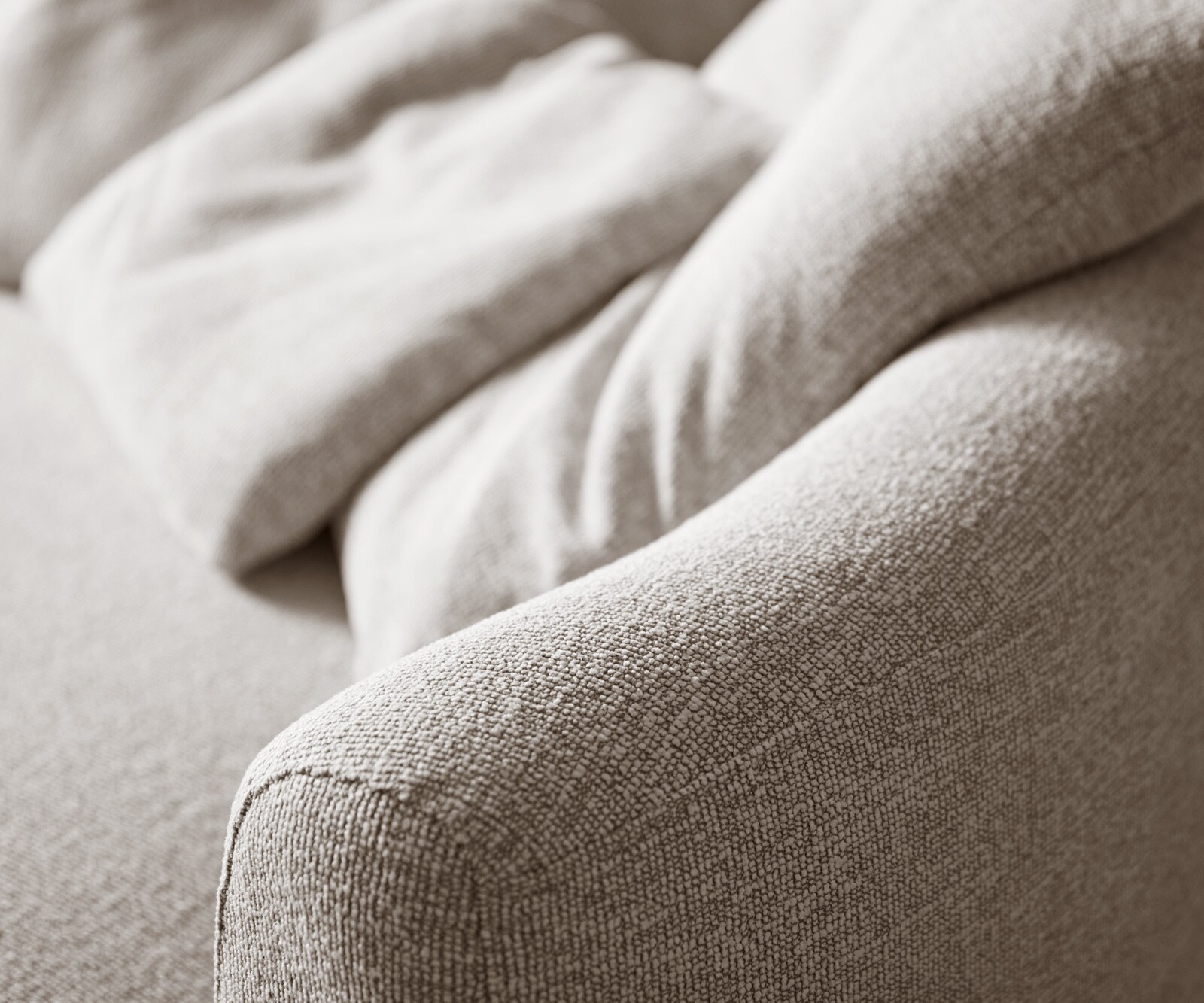 Grand-canapé Edina 330 x 170 cm Tissu tissé Soft Beige 6