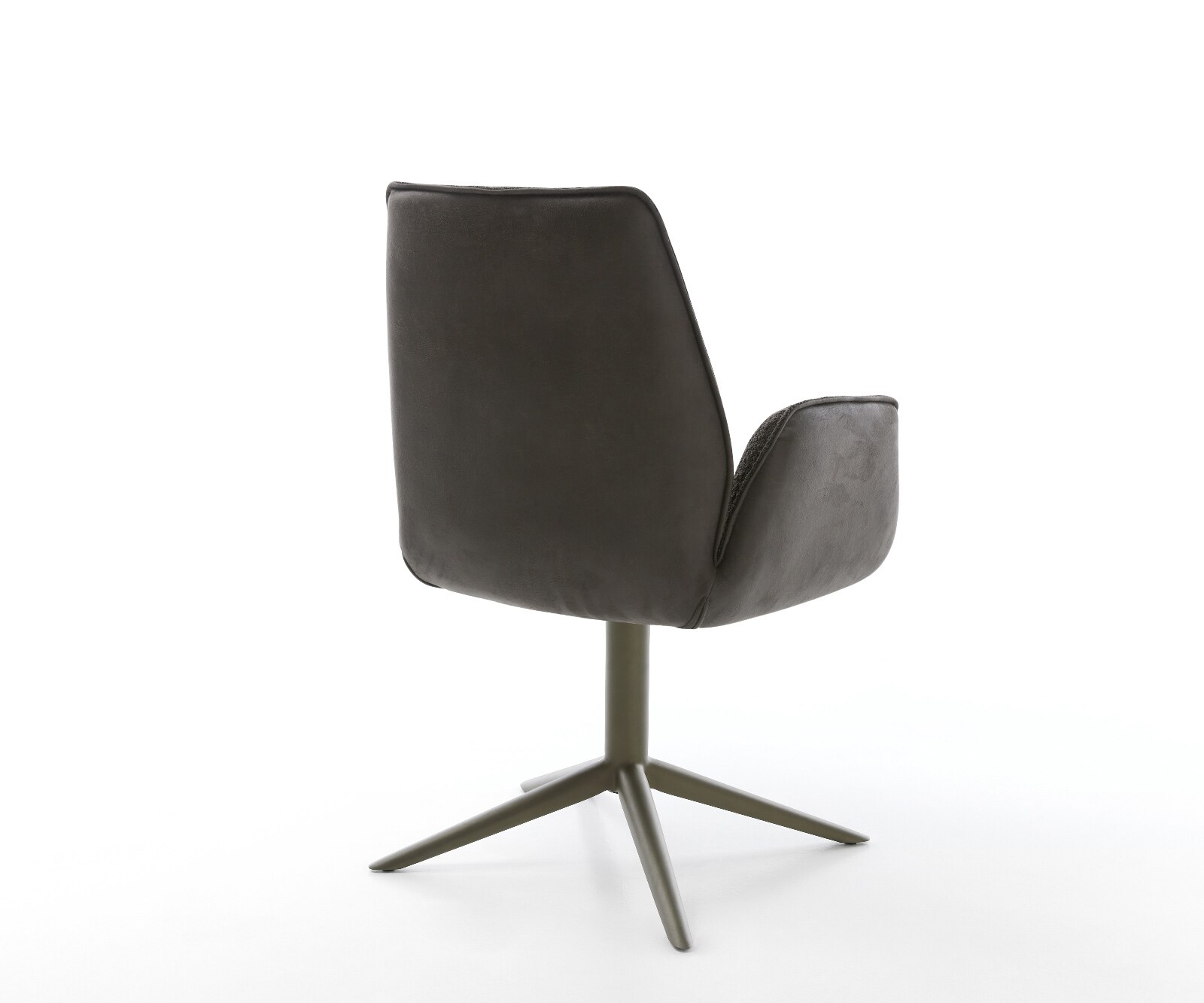 Chaise-pivotante Zoa-Flex tissu mixte noir pied de chaise 4 branches aspect titane pivotement sur 360° fonction bascule ressorts ensachés 5