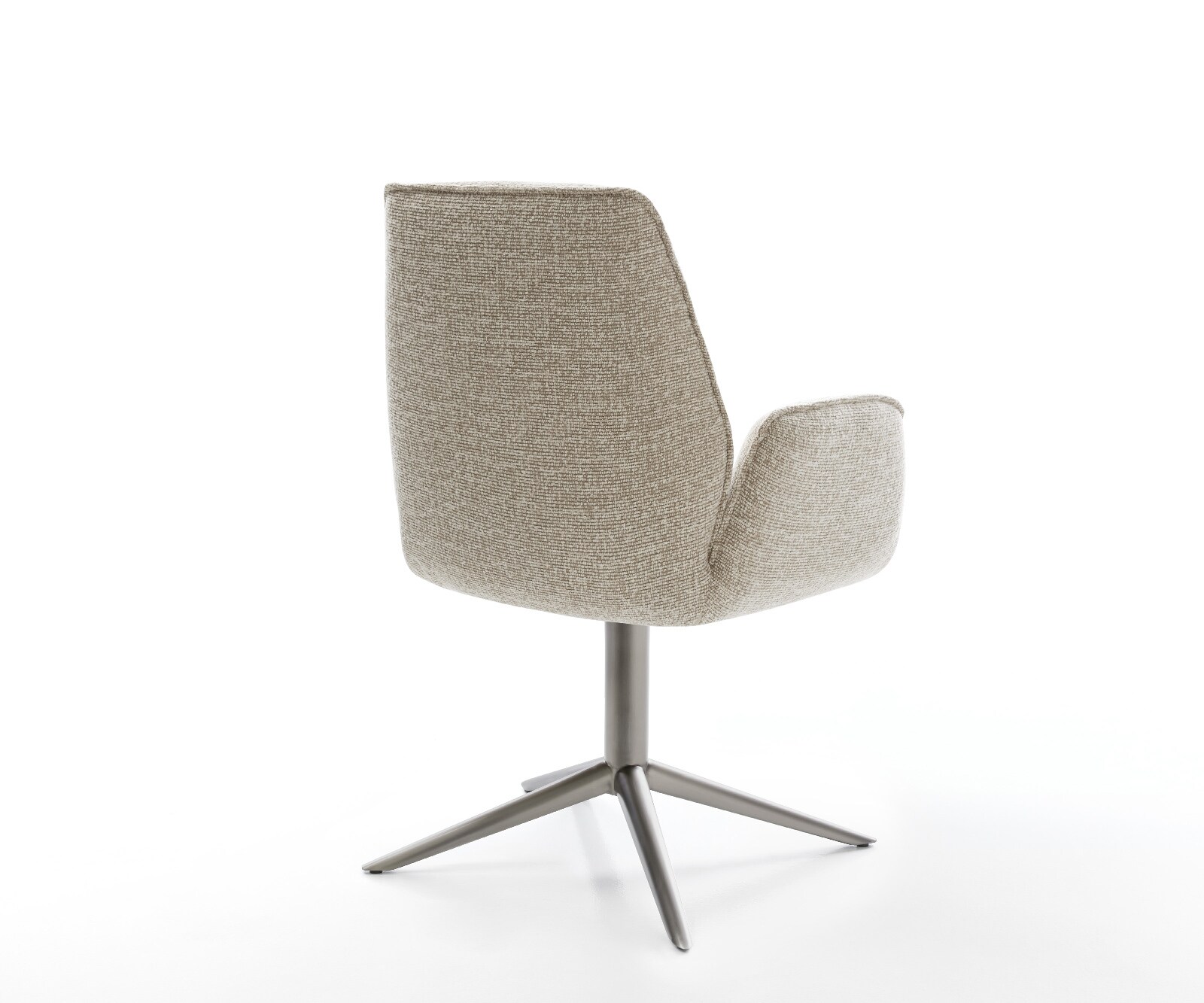 Chaise-pivotante Zoa-Flex tissu tissé doux beige pied de chaise 4 branches grafiete pivotement sur 360° fonction bascule resorts ensachés 4