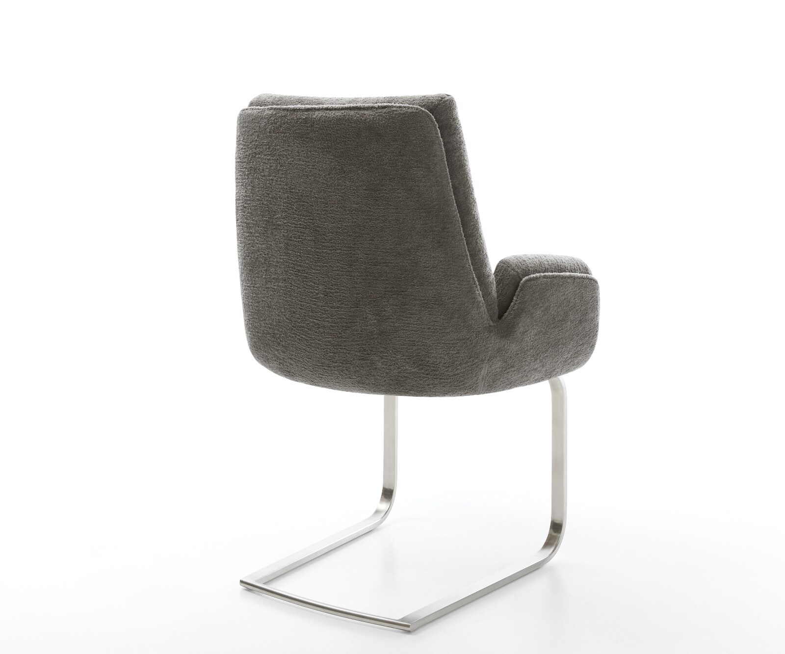 Cantilever Clea-Flex bouclé doux couleur boue pied cantilever plat acier inoxydable 5