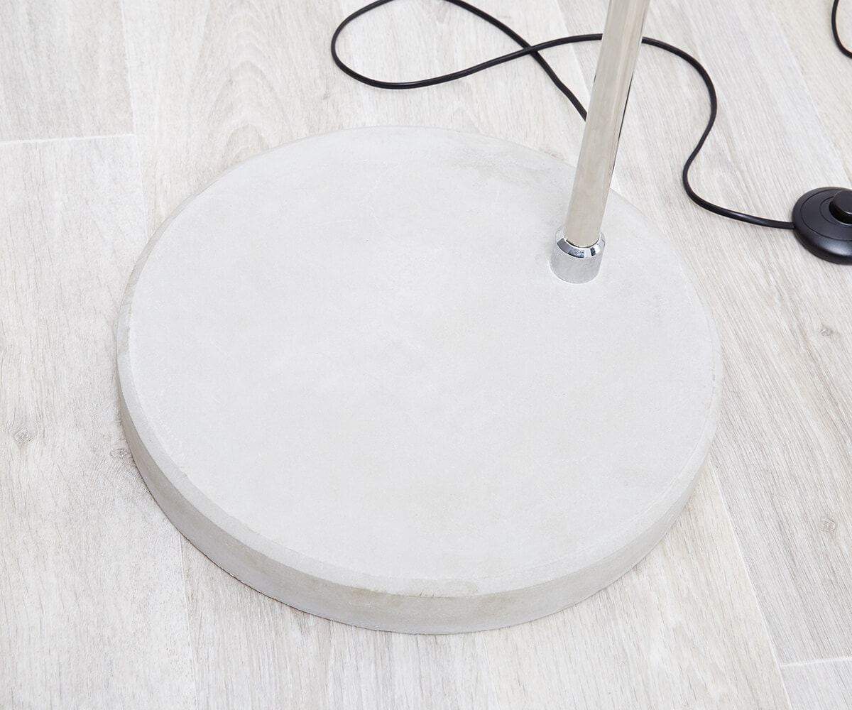 Lampadaire Big-Deal éco socle en béton argenté réglable en hauteur lampe à arc 4 Lampadaire Big-Deal éco socle en béton argenté réglable en hauteur lampe à arc 4