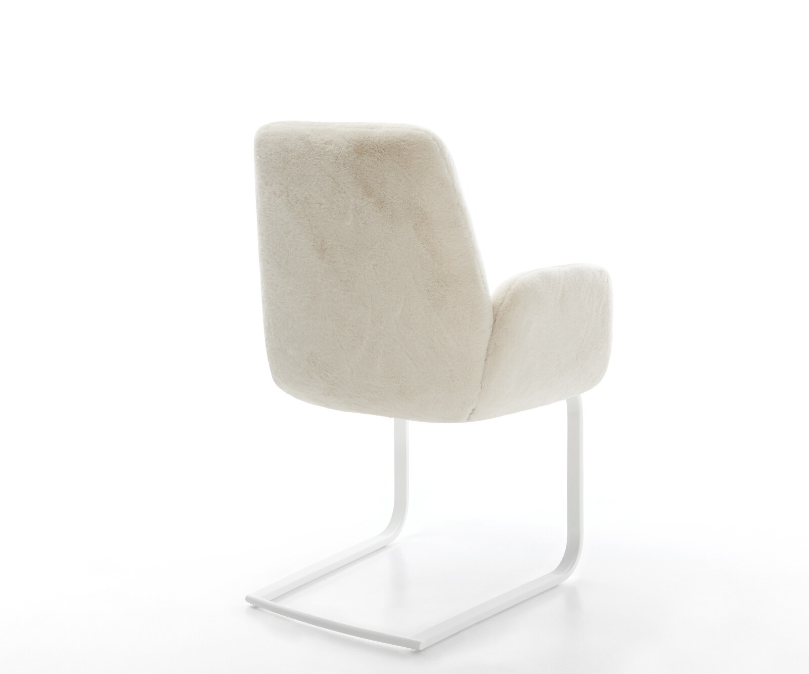 Cantilever Zoa-Flex peluche crème-blanc pied cantilever plat blanc resorts ensachés 4