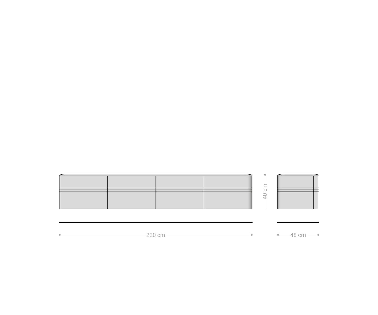 Meuble-TV Nagaru 220 cm acacia Aura 4 portes flottantes
Lowboard Nagaru 220 cm Acacia Aura 4 portes flottantes
Lowboard Nagaru 220 cm Acacia Aura 4 portes flottantes 9