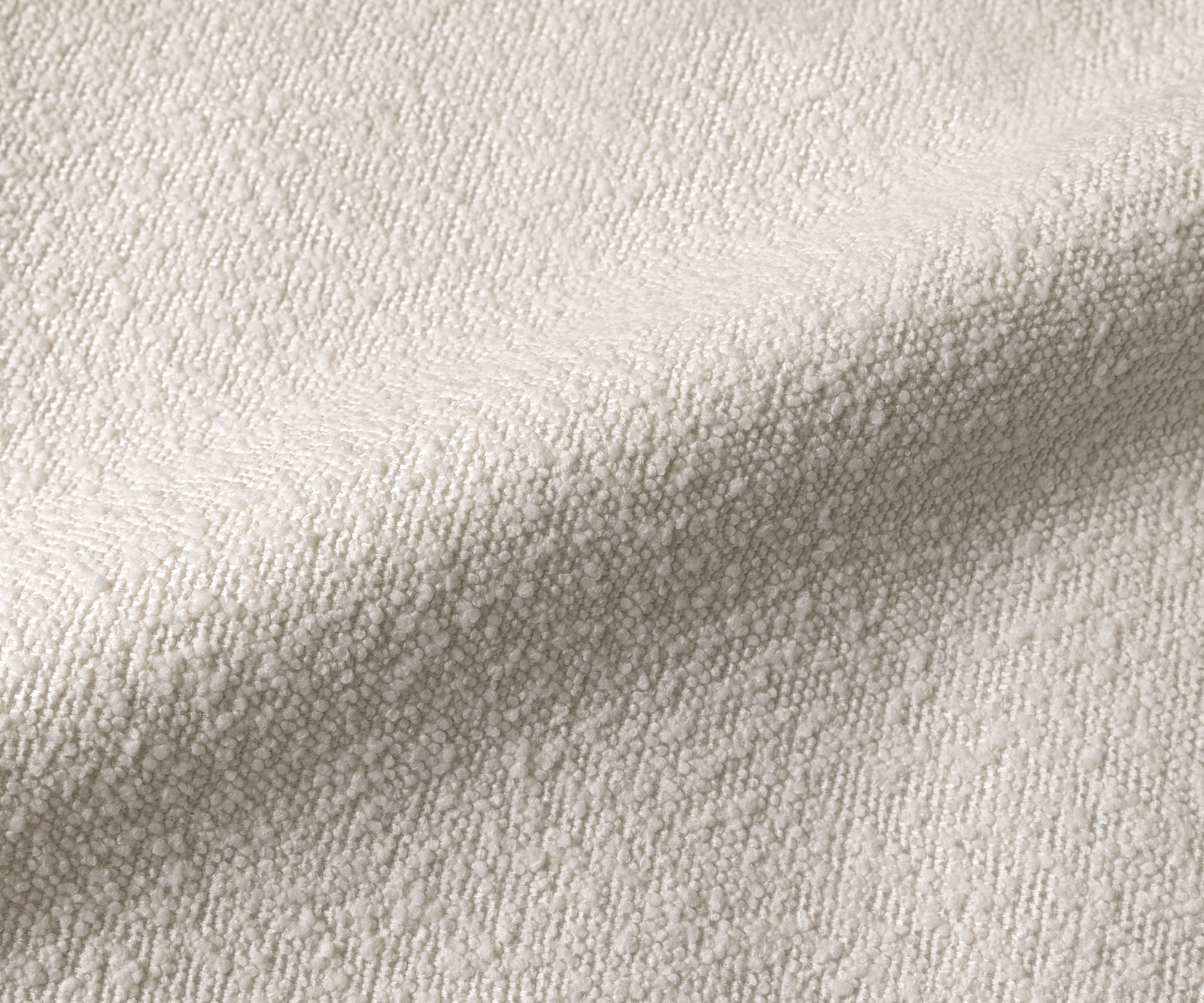 Fauteuil lounge Nova 88x88 cm Bouclé Crème-Blanc 3