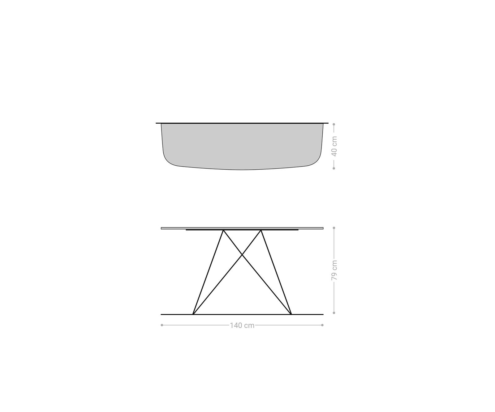 Console Edge forme bateau 140x40 cm Céramique Emperador Extra Lucidato Dunkelbraun Velio Métal Noir 8