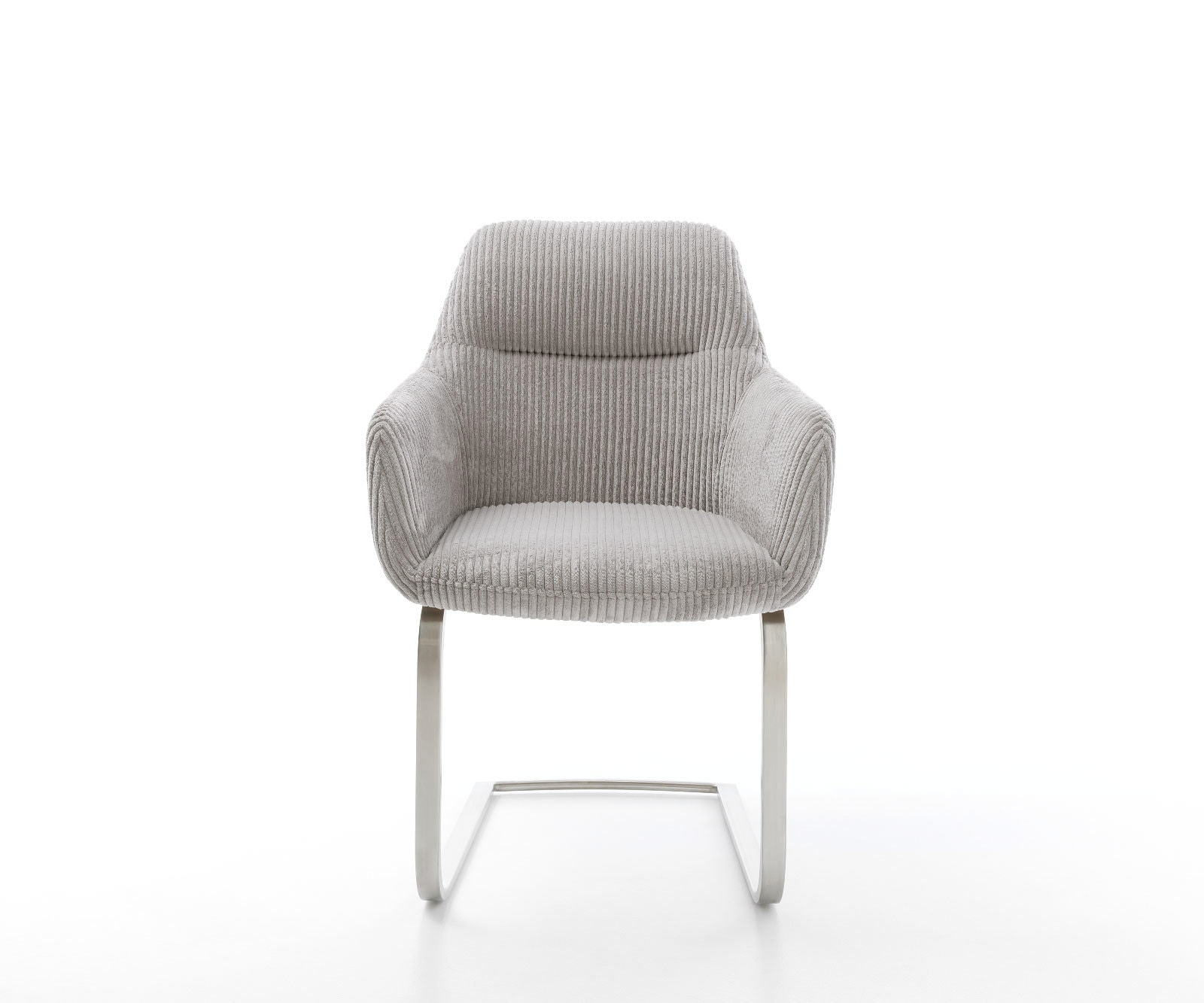 Cantilever Pejo-Flex côtelé gris argenté pied cantilever plat acier inoxydable brossé ressorts ensachés 1 Cantilever Pejo-Flex côtelé gris argenté pied cantilever plat acier inoxydable brossé ressorts ensachés 1