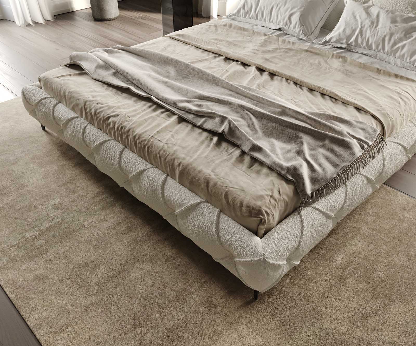 Sommier-rembourré Nayara 180x200 cm Bouclé Crème-Blanc 5