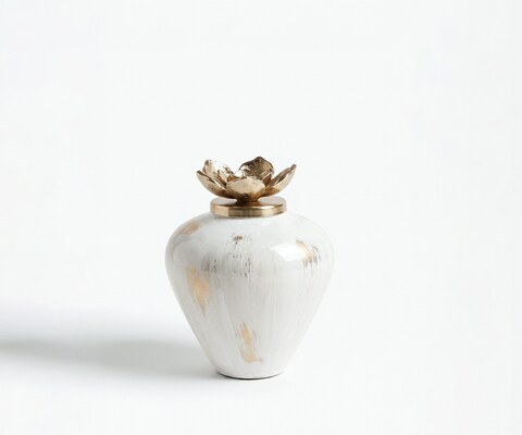 Vase Florena l19 x P19 x H24 cm Verre Kintsugi Fait main