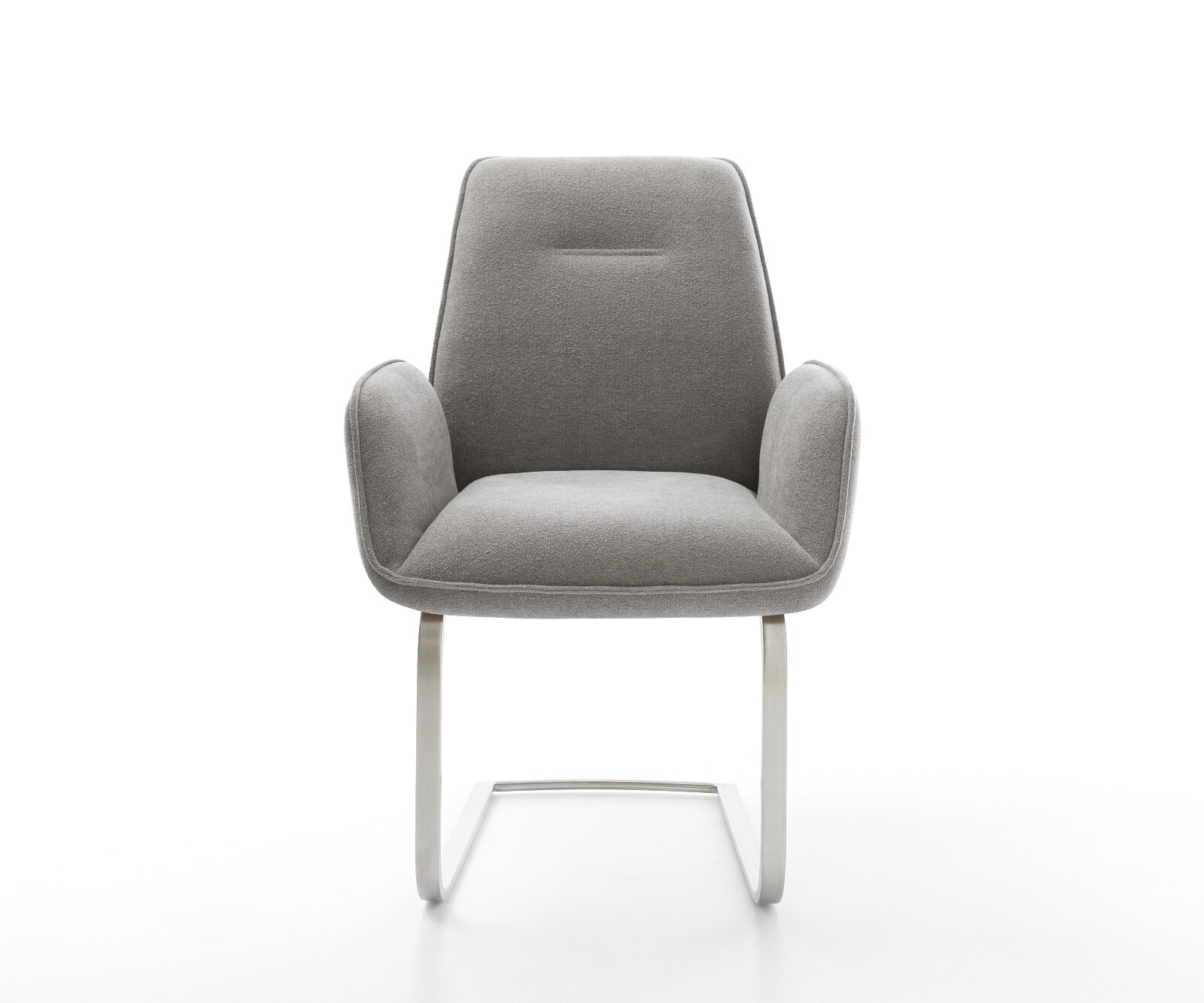 Cantilever Zoa-Flex tissu structuré doux gris pied cantilever plat acier inoxydable resorts ensachés 2