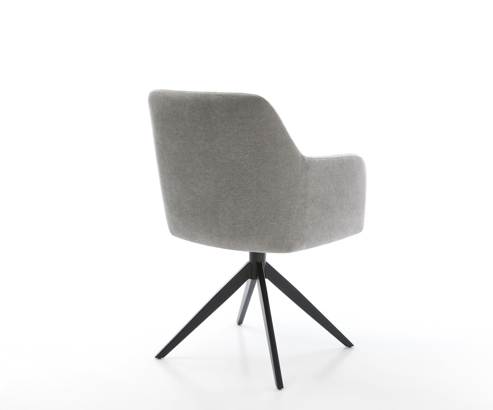 Chaise-pivotante Greg-Flex tissu structuré doux gris pied croisé large noir pivotement sur 360° fonction bascule resorts ensachés 5