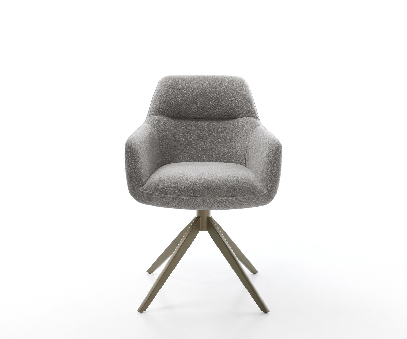 Chaise-pivotante Pejo-Flex tissu structuré doux gris pied croisé large aspect titane pivotement sur 360° fonction bascule resorts ensachés 2